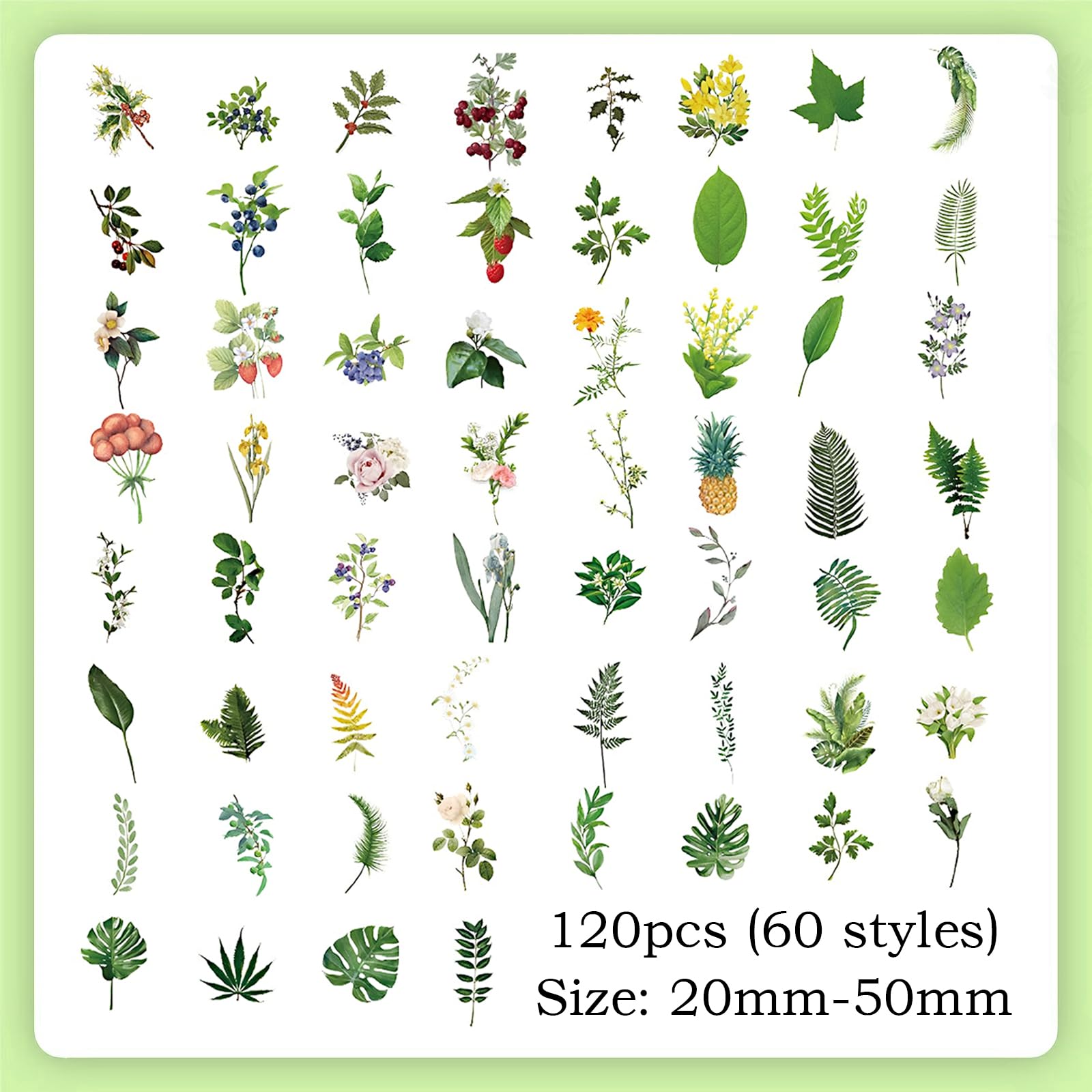 Lot De 120 Autocollants Pour Scrapbooking - Plantes