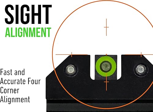 Miniatura 3 de XS SIGHTS R3D Tritium Night Sight para Glocks Gen 1-5 y Tauro, tritio delantero y trasero que brilla en la oscuridad para aplicaciones tácticas