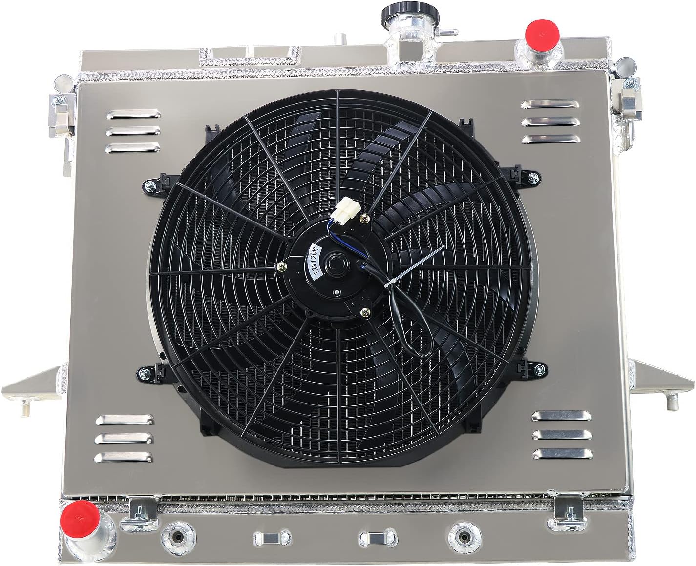 4 Rows Radiator&Shroud&fan for 2006-2012 Chevy Colorado/Hummer H3 H3T/GMC Canyon