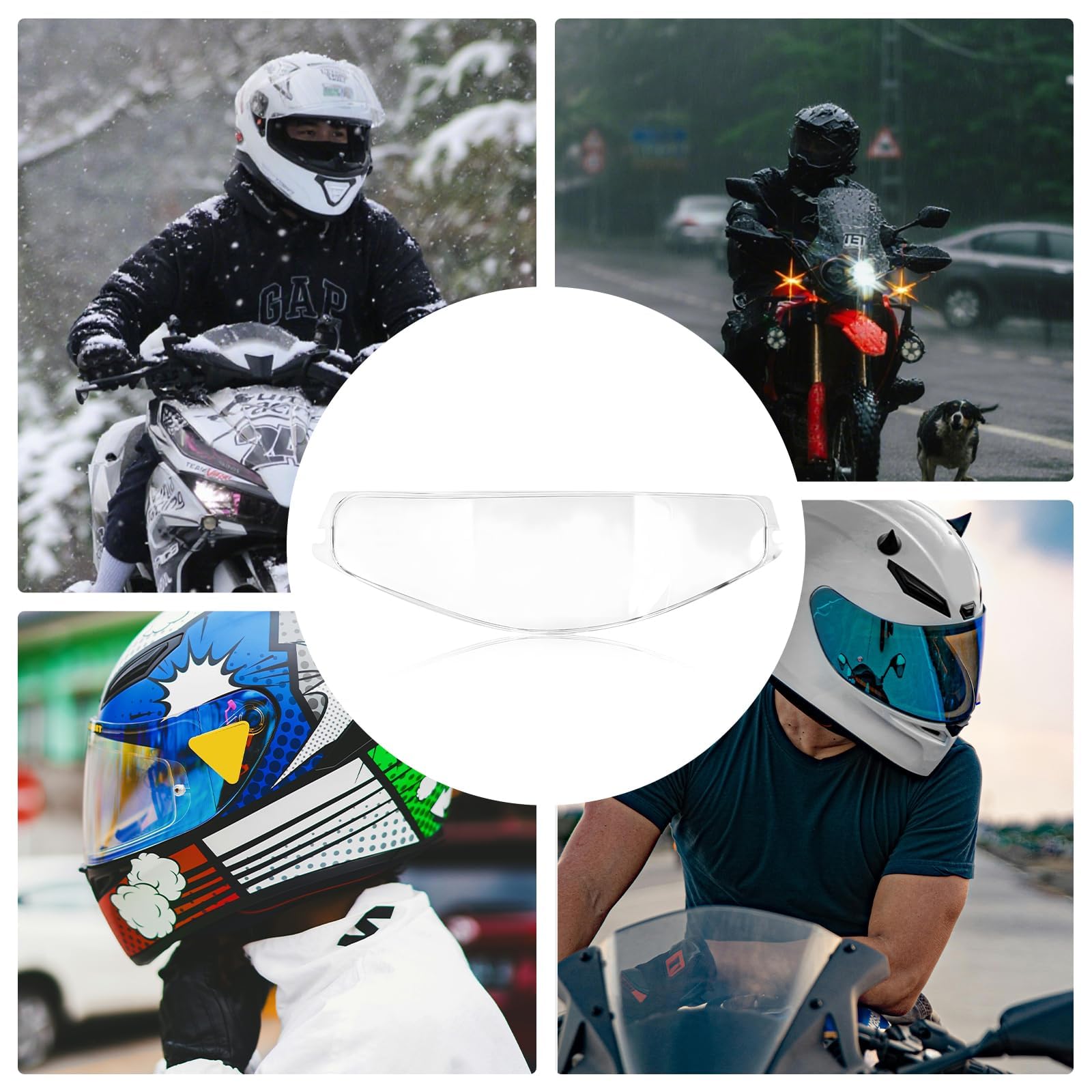 Visiera Casco Moto per AGV K1S - Lente Antiappannamento con Effetto Specchio, Compatibile con Sistema GT-4 per AGV K1, K1S, K3SV, K5S, Trasparente, Adatta per Pinlock, Confortevole, Visione Chiara