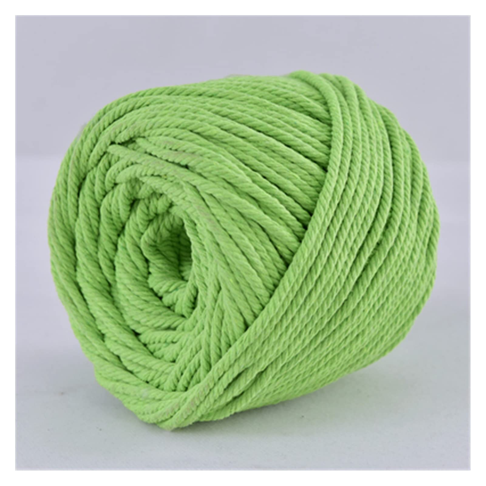 Cuerda de algodón 100% cuerda de colores, color beige, trenzado, macramé, cuerda de macramé, bricolaje, boda, hogar, textil, suministros decorativos (color verde claro)