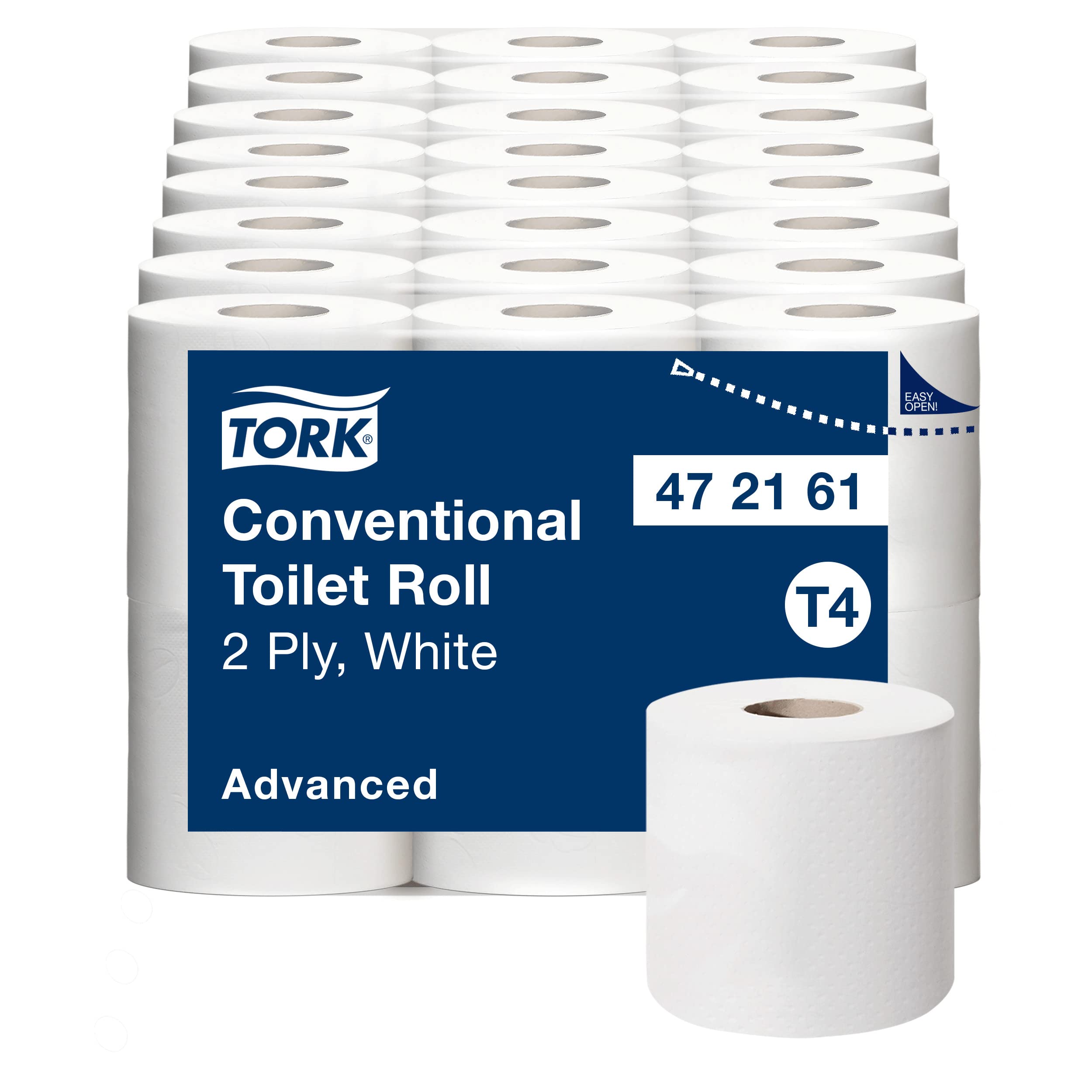 Tork Rollo de Papel Higiénico Convencional Blanco T4 Advanced 2 Capas 48 x 200 Hojas 472161