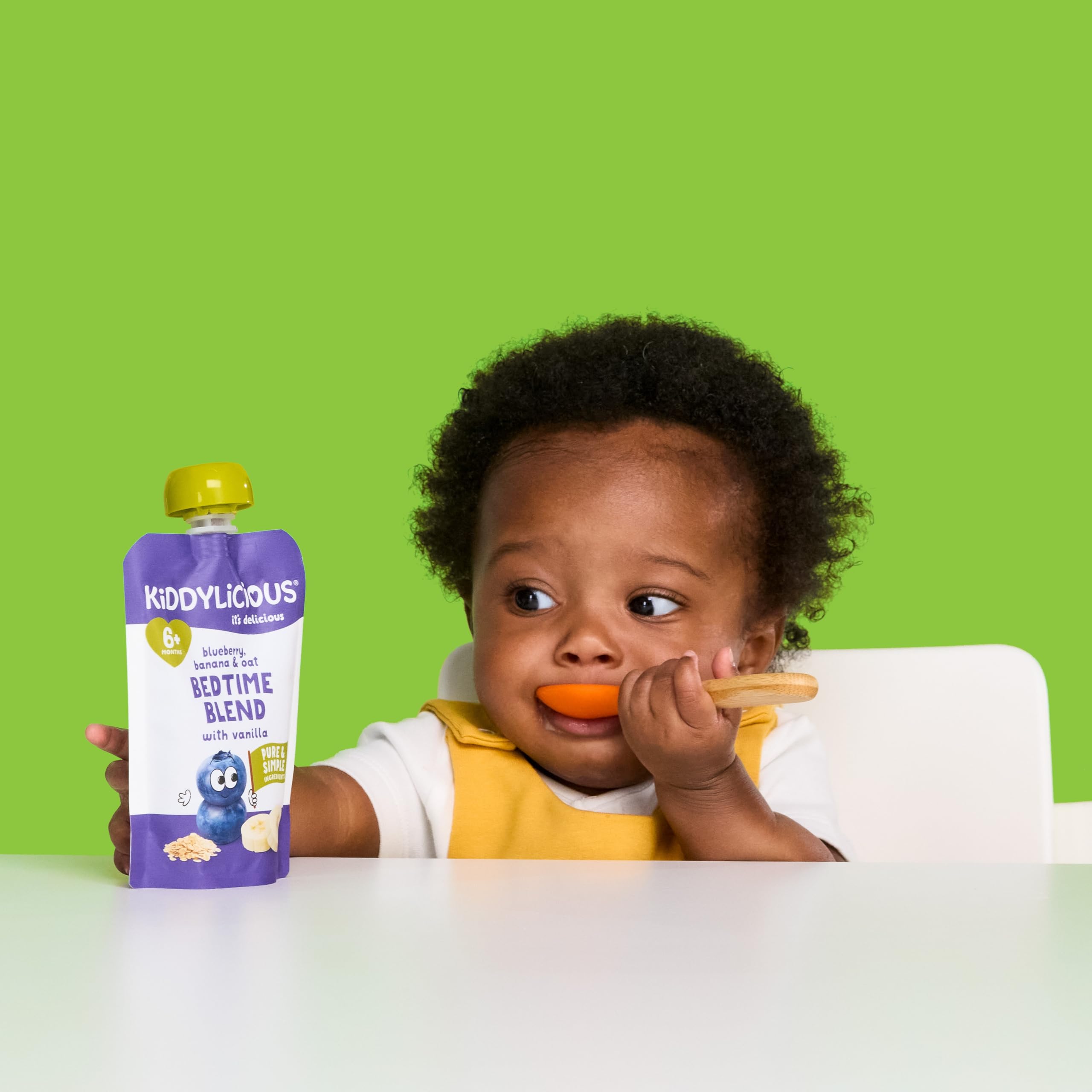 Kiddylicious Bedtime Blend Apple, Oat & Chamomile Pouches - Delicious Pouches for Babies - Suitable for 6+ Months - 100g x 6 Packs — view 5