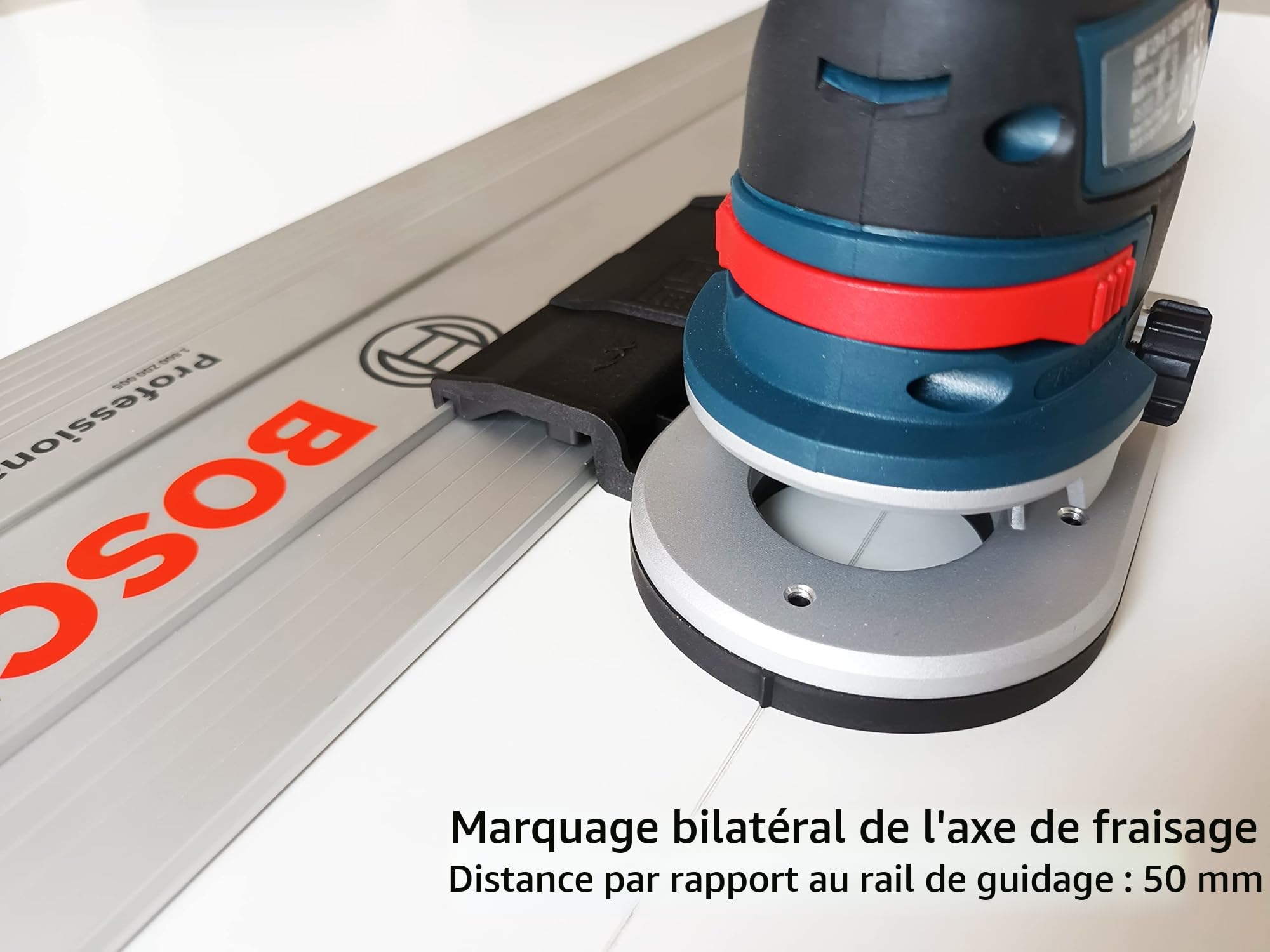 Adaptateur de rail de guidage professionnel pour Bosch GKF 12V-8 pour Makita/Bosch/Festool/Mafell Rail de guidage défonceuse affleureuse adaptateur