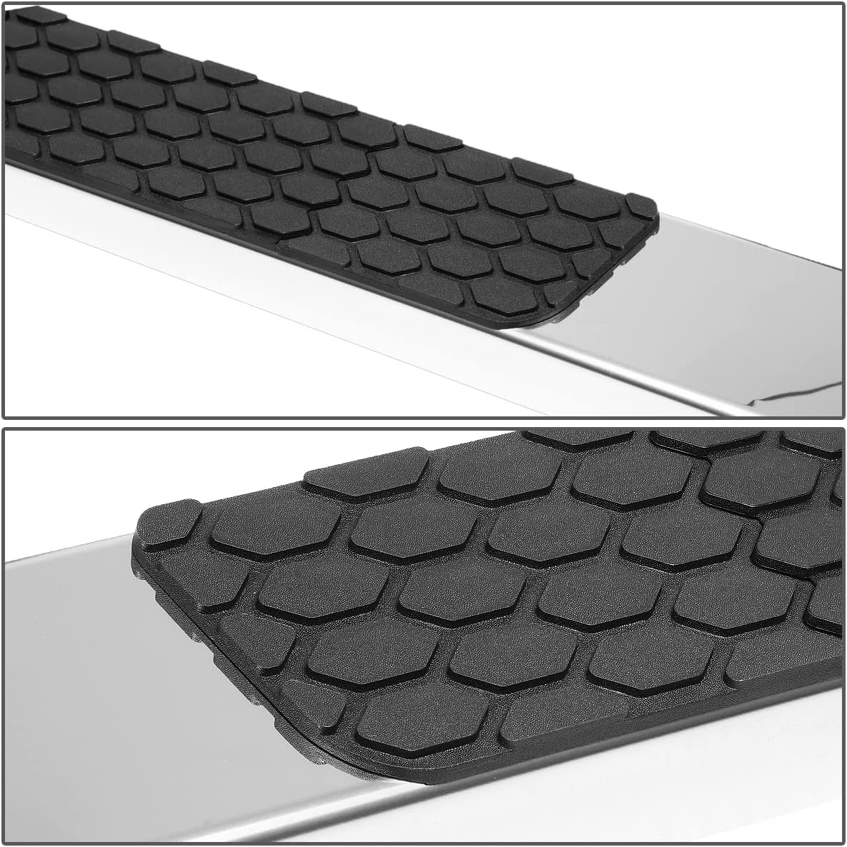 DNA Motoring 5 Inches Running Boards Compatible with 17-22 F250 F350 Super Duty Super Cab, Stainless Steel Flat Side Step Nerf Bars, STEPB-ZTL-8219-SS