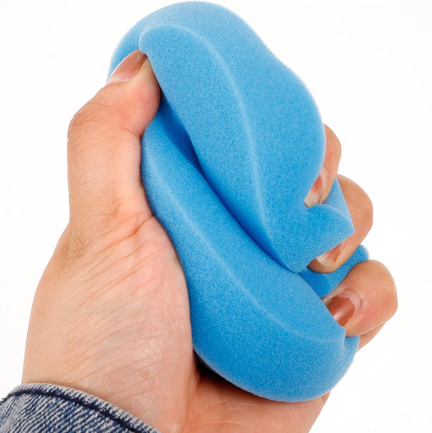 VALICLUD 6pcs Bowling Polishing Sponge Pads Blue for Bowling Ball Cleaning and Scratch Repair Hand Applicator Pads Polishing Supplies
