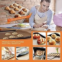 Vista 3 de 4 Pack Large Copper Oven Liners for Bottom of Oven BPA and PFOA Free, 16x24 Inch Thick Heavy Duty Non Stick Teflon Oven Mats for Electric, Gas, Cobre