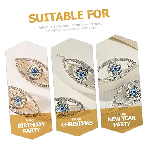 Miniatura 9 de 4 pinzas para el mal de ojo, horquilla vintage con diamantes de imitación de diamantes de imitación, accesorios para el cabello contra el mal de