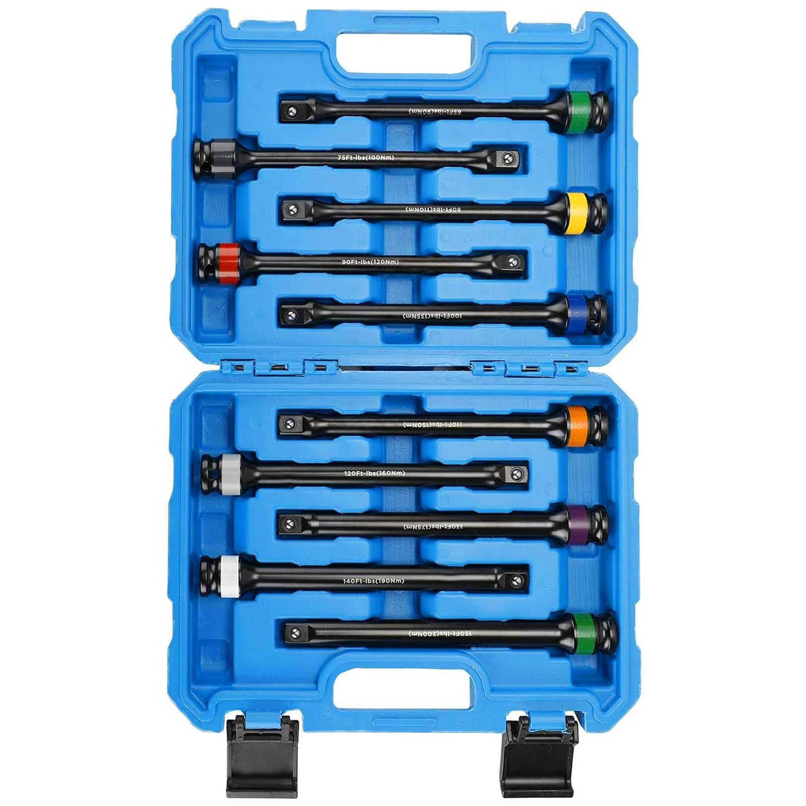 8MILELAKE 10 x 1,27 cm (1/2 Zoll) Antriebs-Drehmomentbegrenzung Steckschlüssel-Verlängerungsstab-Werkzeug-Set, 19,8–45,7 m/lb