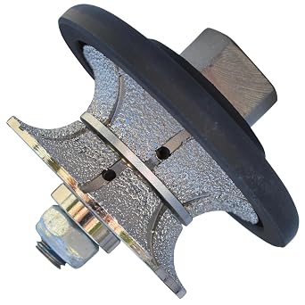 Diamond Profile Wheel/Profile Grinding Wheel Full Bullnose 25 MM 1 high for Grinder Polisher Tile Granite Marble Concrete Shaping/Diamond Profiling