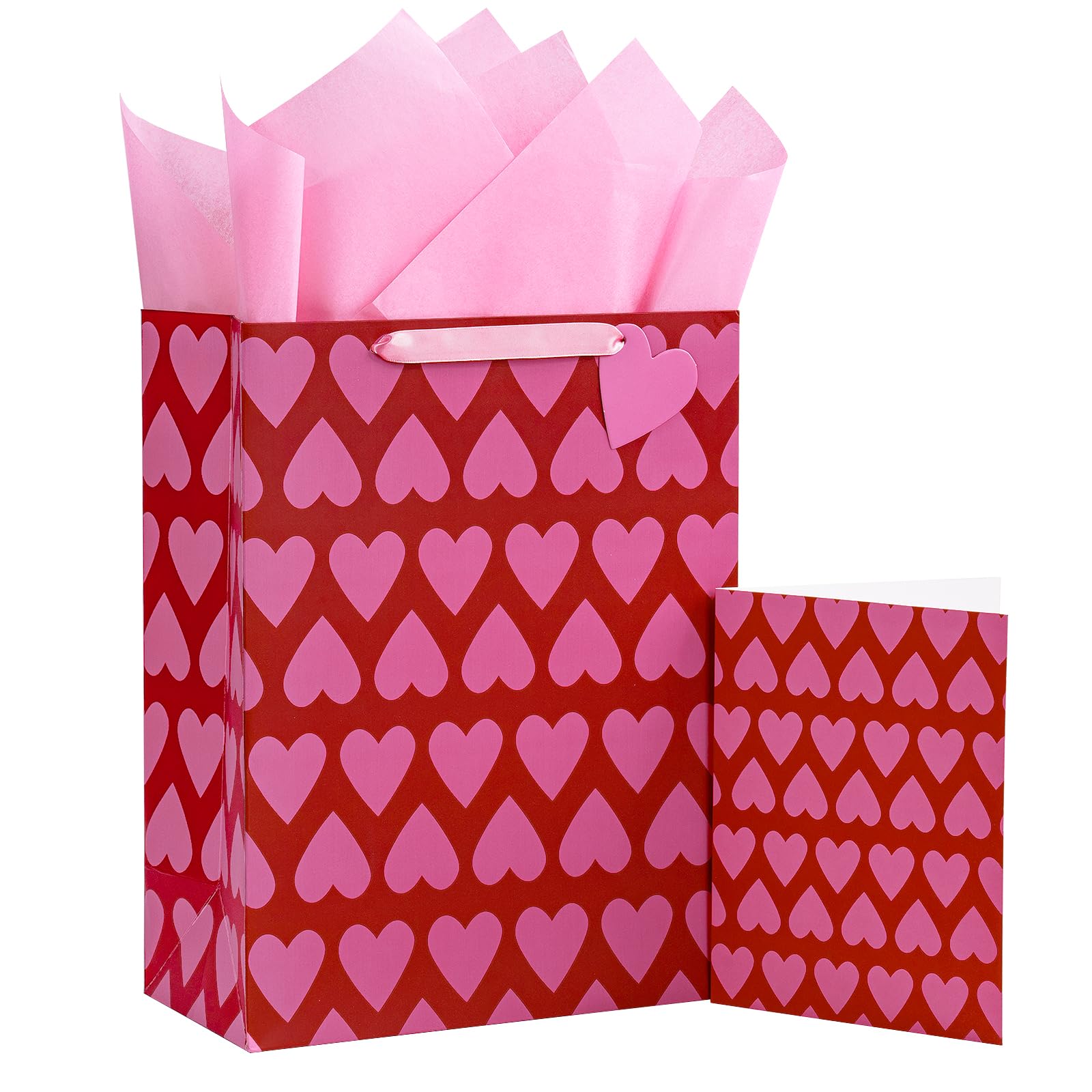 Amazon.com: Loveinside Valentine's Day Gift Bag, Pink Heart