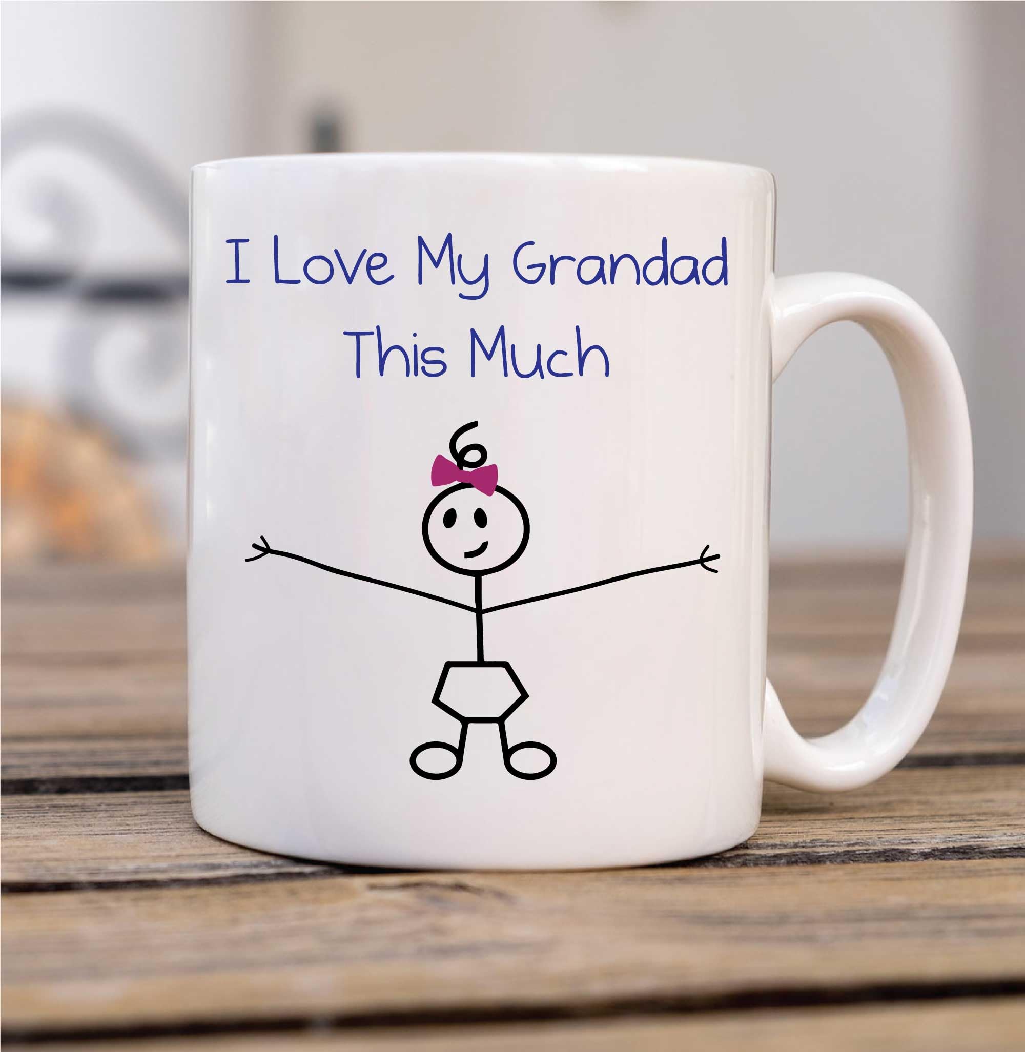 60 Second Makeover Limited I Love My Grandad This Much Girls Mug Fathers Day Grandaughter Gift Daddy Birthday