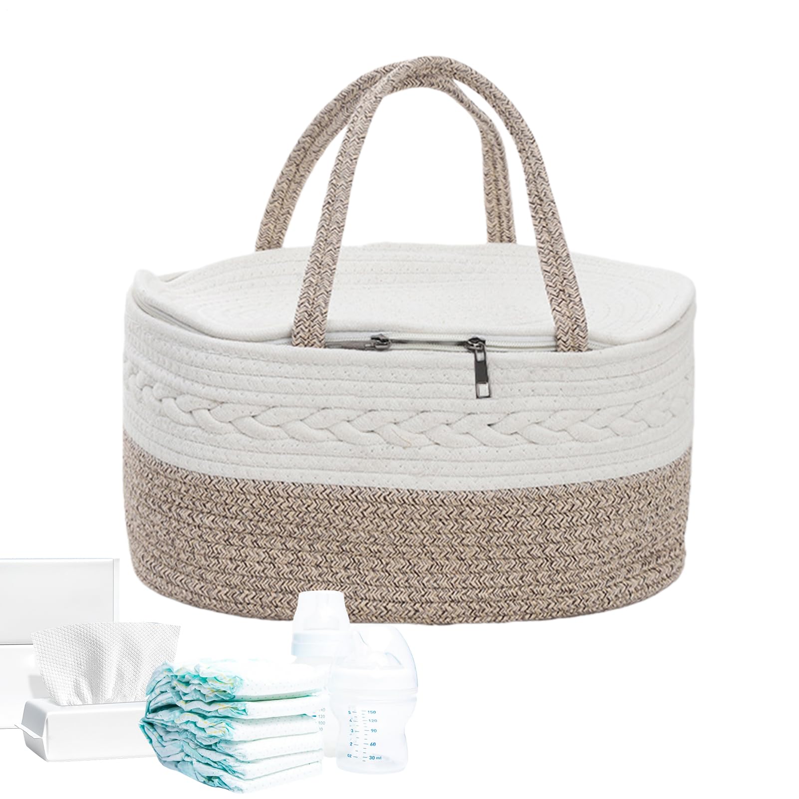 Cesta De Pañales Para Bebé Bolsa Portátil De Gran Capacidad