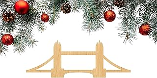 3 Pcs London Bridge Supply 3" Wooden Shape Ornaments Unique Unpainted Smooth Surface Unfinished Laser Cutout Wood Sheets Boards for Crafts 1/8 Inch Thick Plate