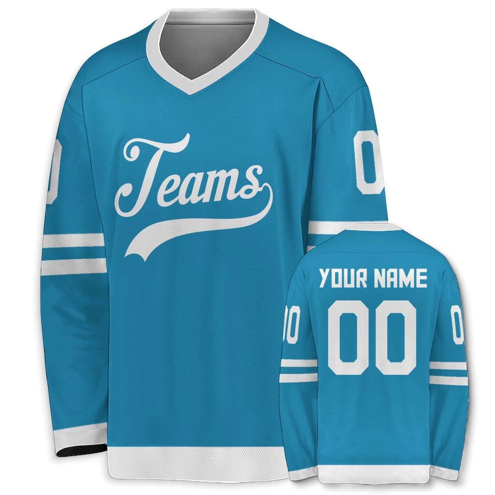 Custom Ice Hockey Jersey Hip Hop Personalized Printed Long Sleeves Hockey Jersey Custom Gift for Men Women Youth Kid