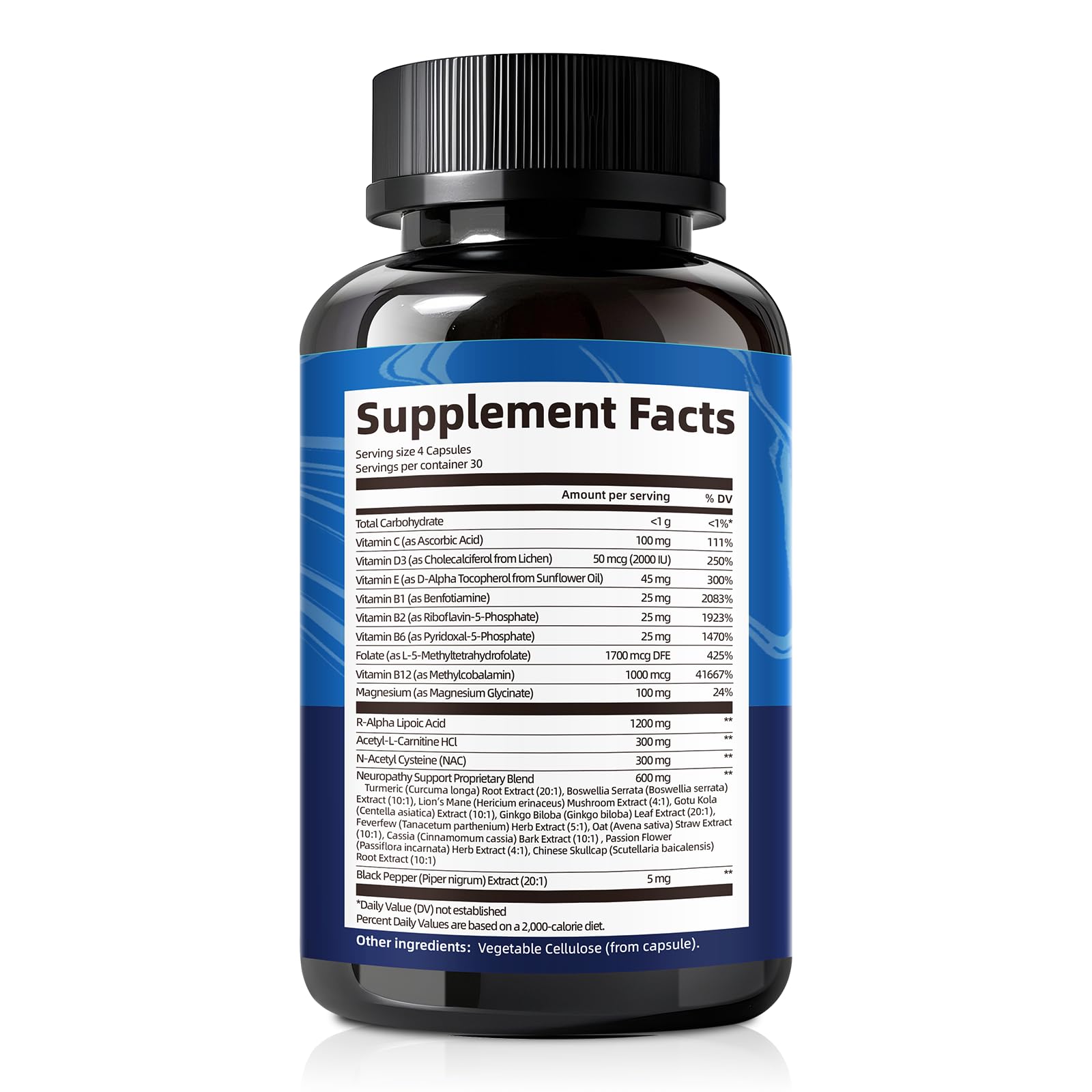 2 Packs Nerve Relief Neuropathy Supplement R Alpha Lipoic Acid 1200mg — Amazon image 6