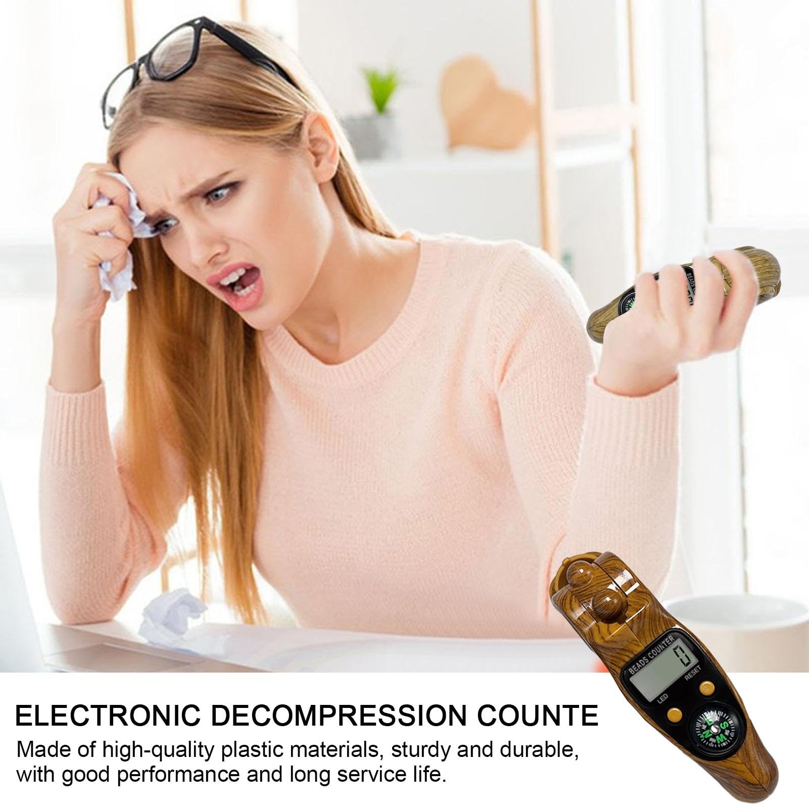 Contatore Di Preghiera Digitale A Doppia Rotazione – Con Bussola, Range 0-99999, In PP, Portatile, Per Meditazione E Attività Con Le Dita