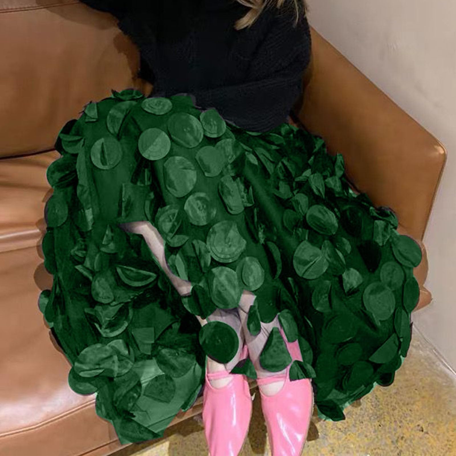 Jupe en tulle pour femme - Costume de carnaval des années 50 - Tutu de ballet - Jupe longue en tulle - Jupon rockabilly rétro - Jupe de danse - Robe de soirée - Robe de bal - Jupe plissée