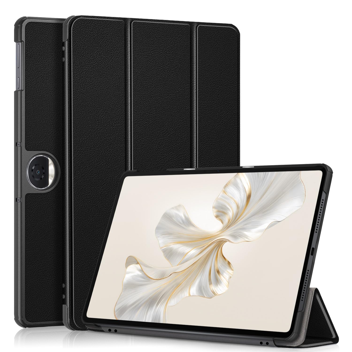 Kepuch Custer Case for Honor Pad 9 12.1",Ultra-Thin PU-Leather Hard Shell Cover - Black