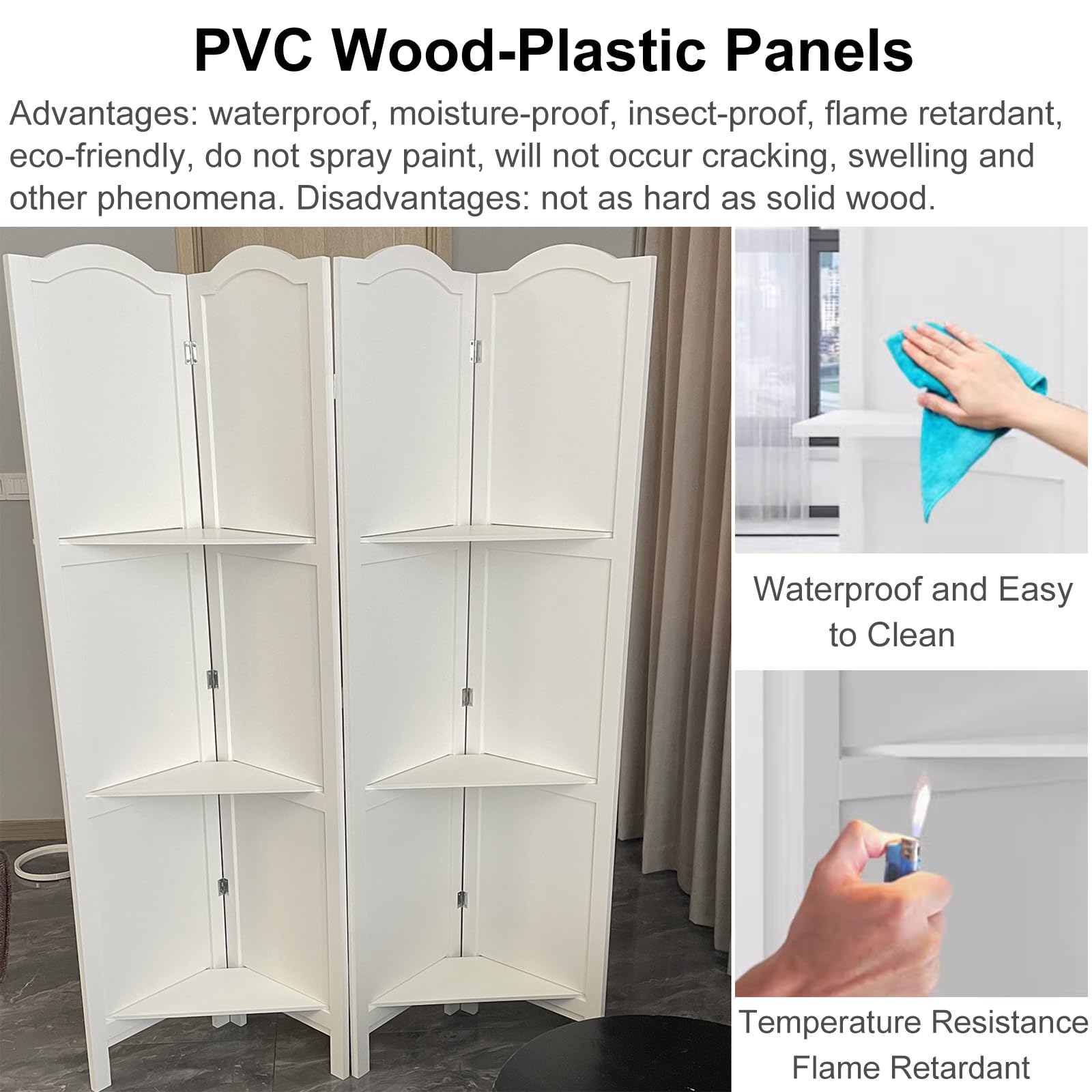 Amazon｜パーテーション 衝立 部屋 仕切り 間仕切り ホワイト 棚付き