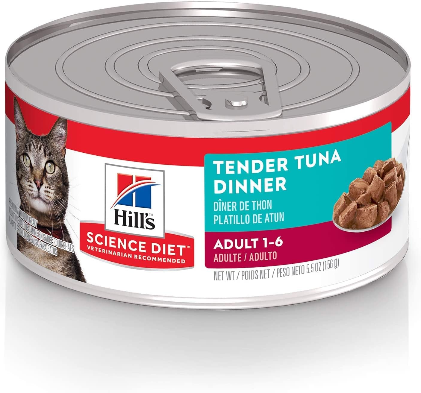Adult 1-6 Wet Cat Food, Tuna, 5.5 oz. Cans, 24-Pack
