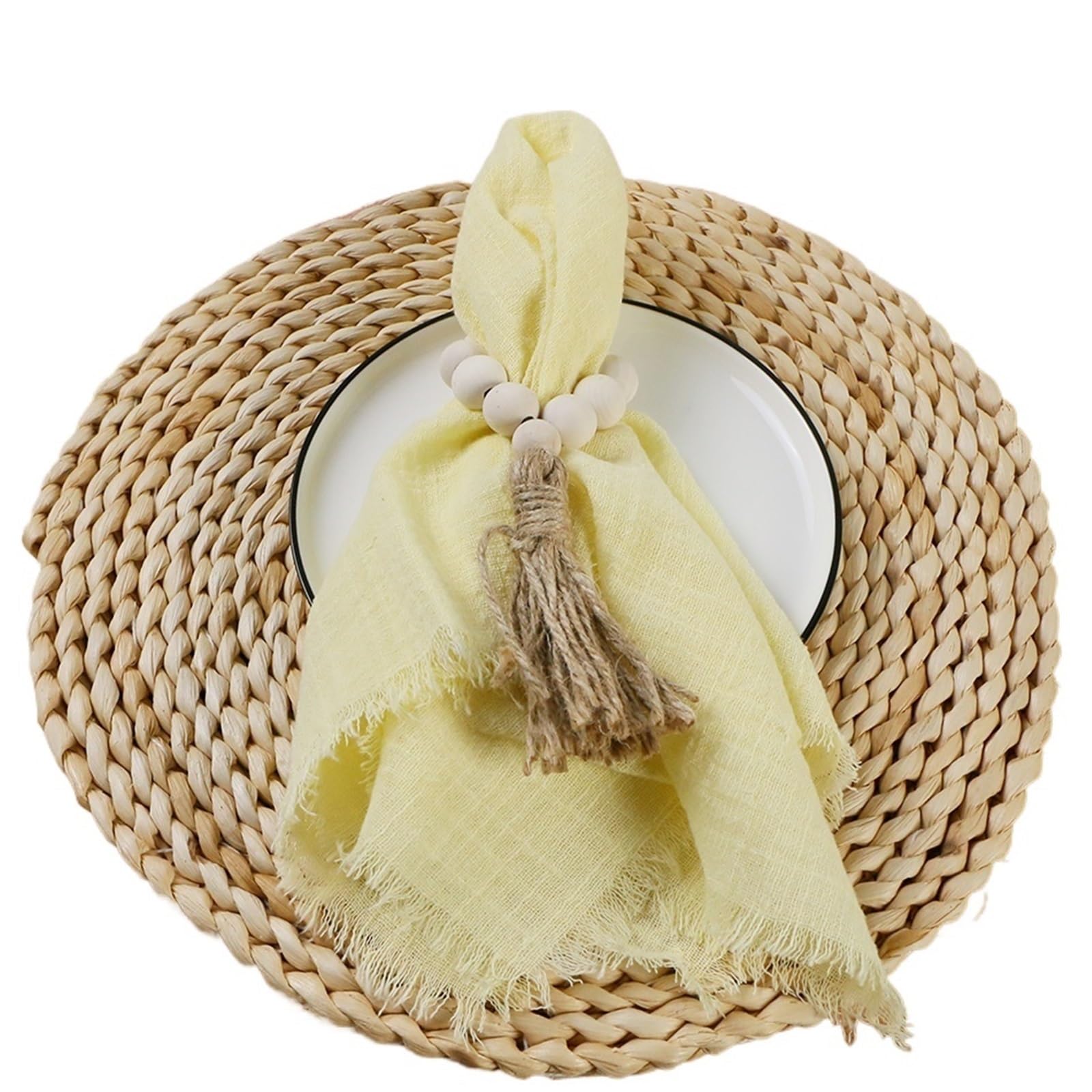 Cloth Napkins 4PCS 42x42cm Cotton Gauze Wedding Napkins,Retro Cheesecloth Table Decor, Muslin Tea Towels Dinner Rustic