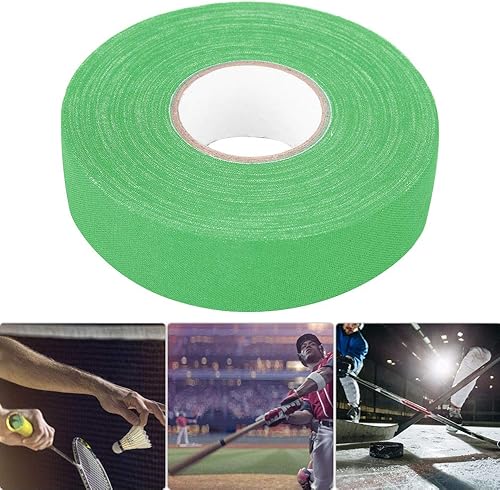 Miniatura 3 de Cyrank Cinta protectora de hockey, impermeable, cinta de agarre de hockey para tenis, bádminton, raqueta de hockey, para agarre de bádminton (verde)