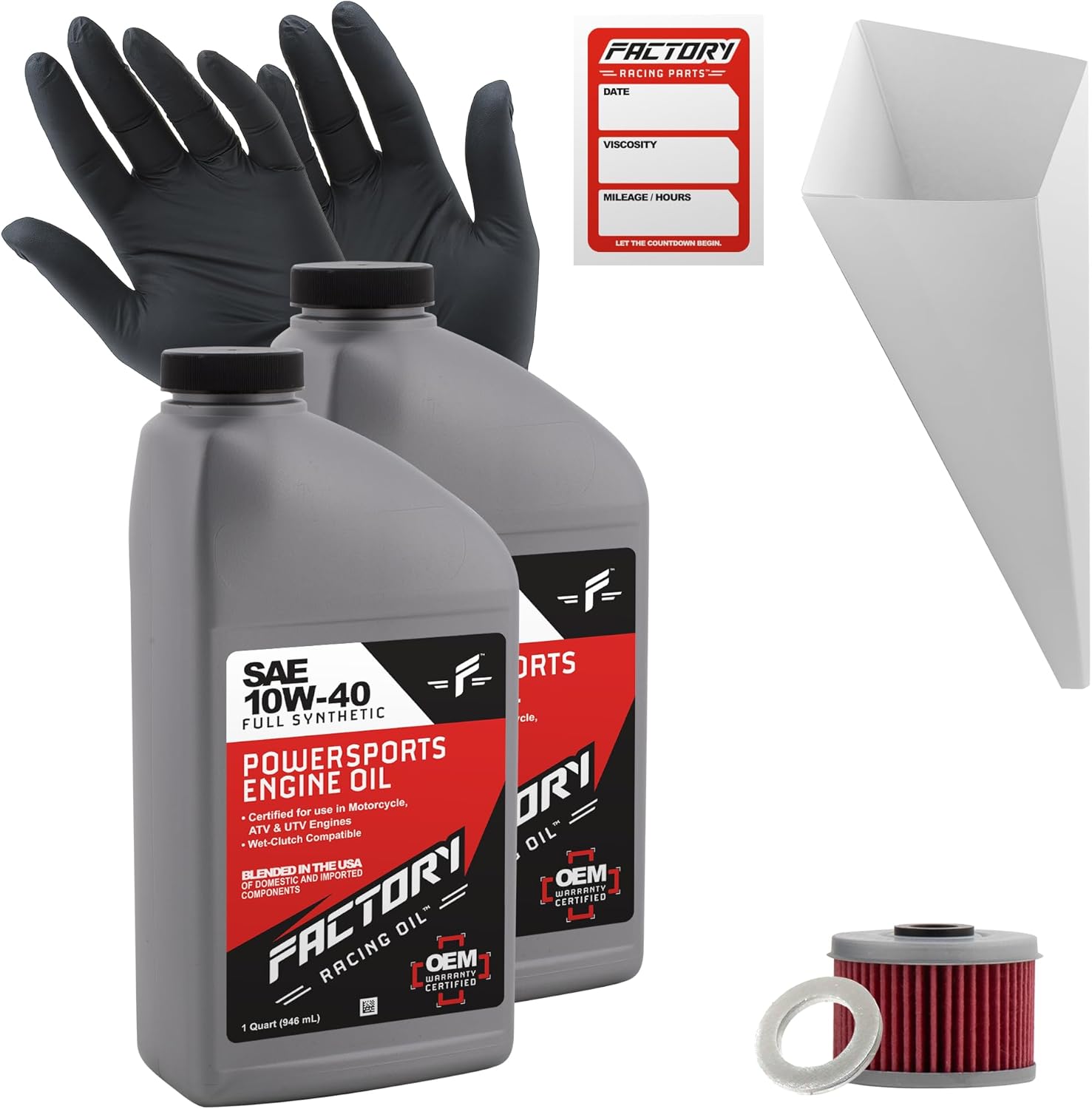 Factory Racing Parts Oil Change Kit compatible with Honda