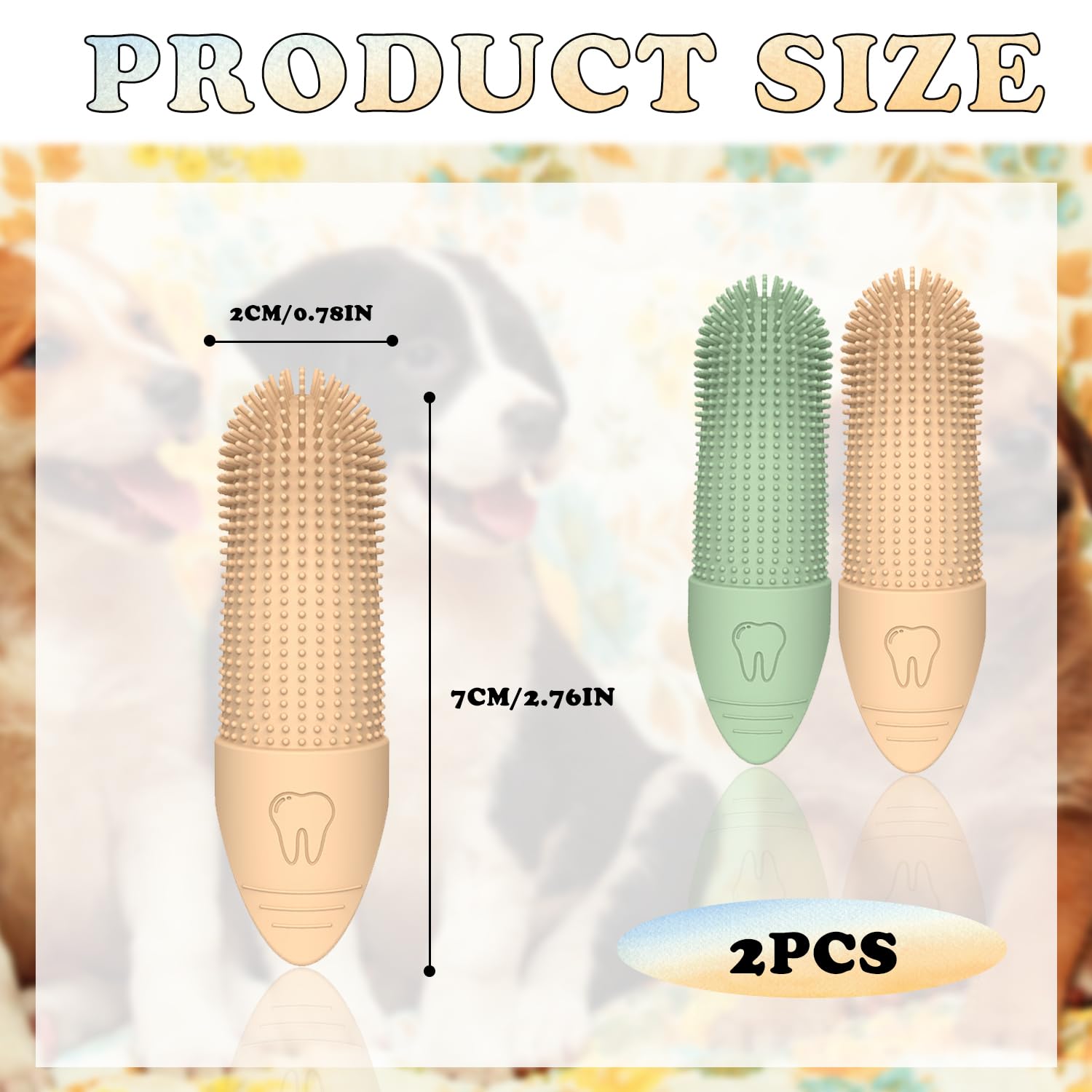 2 Pcs Dog Toothbrush - Image 2