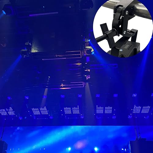 Miniatura 7 de Abrazadera de truss 2 unidades de abrazaderas de luz de escenario, abrazaderas de luz de DJ resistentes de 440 libras, 1.457-2.756 in (1.45-2.75