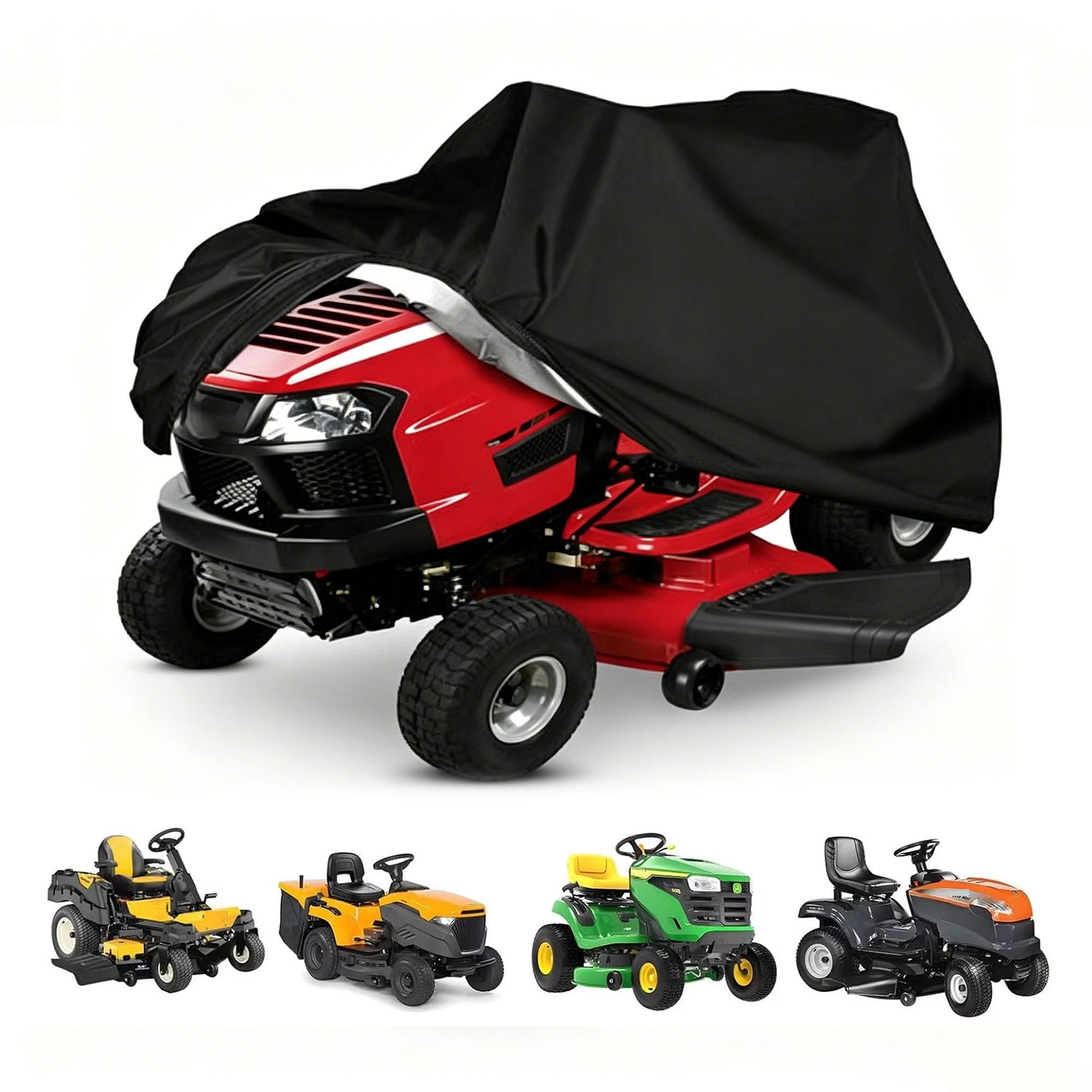 Riding Lawn Mower Cover for Stiga Tornado 2098 2018-2026 Waterproof Garden Tractor Cover Heavy Duty UV Resistant Outdoor Storage Dustproof Windproof UV Protection