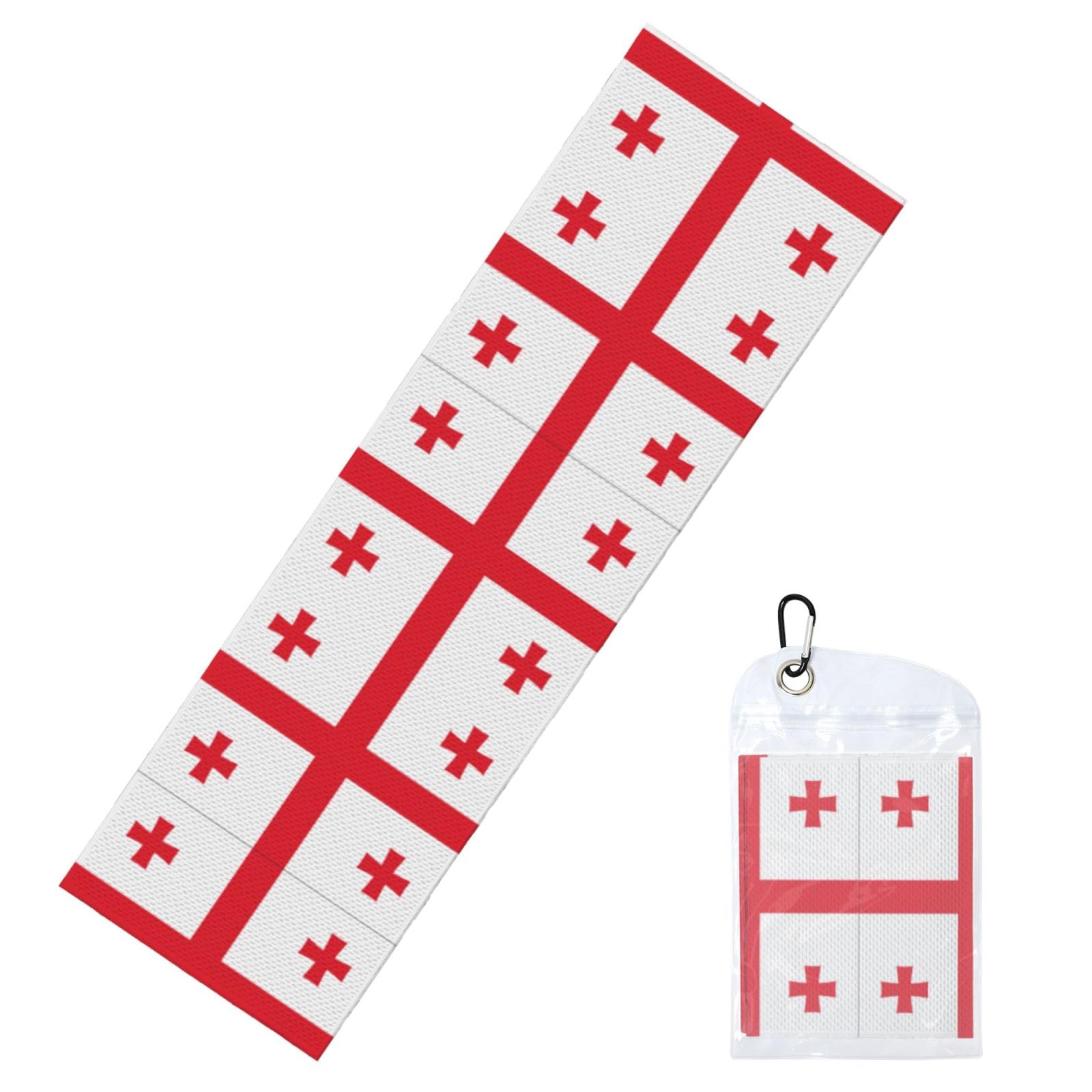 DUYIOKH Flag of Georgia Print Cooling Towel, Portable Towel for Gym Workout Golf Beach World Cup Sports Hot Weather