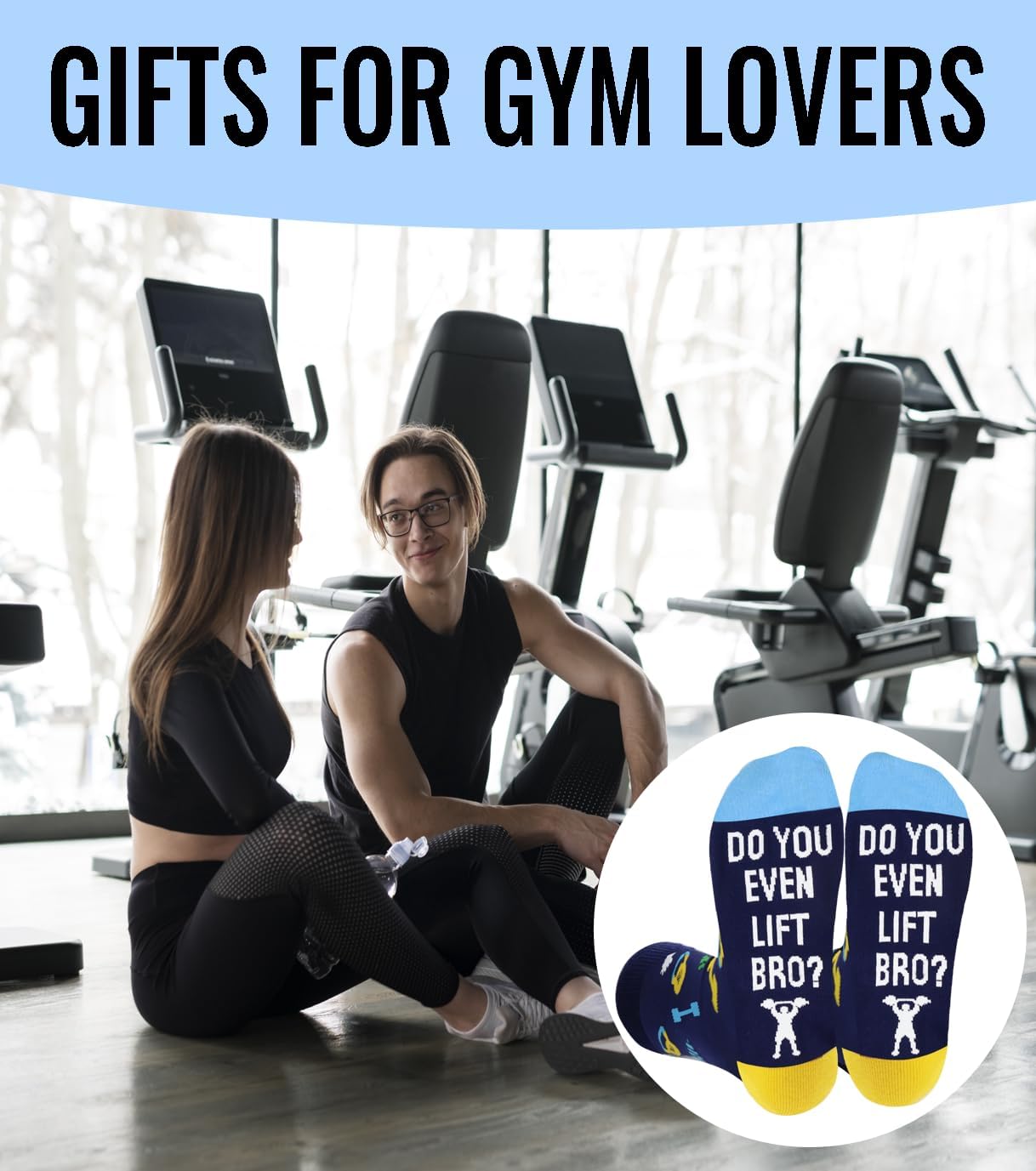 Funny Gym Socks, Gym Gifts for Men, Do You Even Lift Bro Socks - Image 2