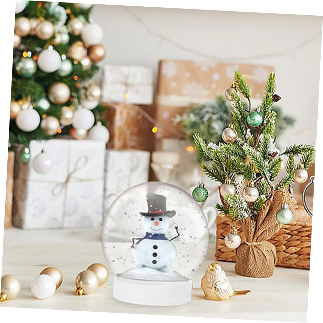24pièces Boules Neige Plastique Transparentes DIY pour Fabrication Boule Neige Décoration Noël Artisanat