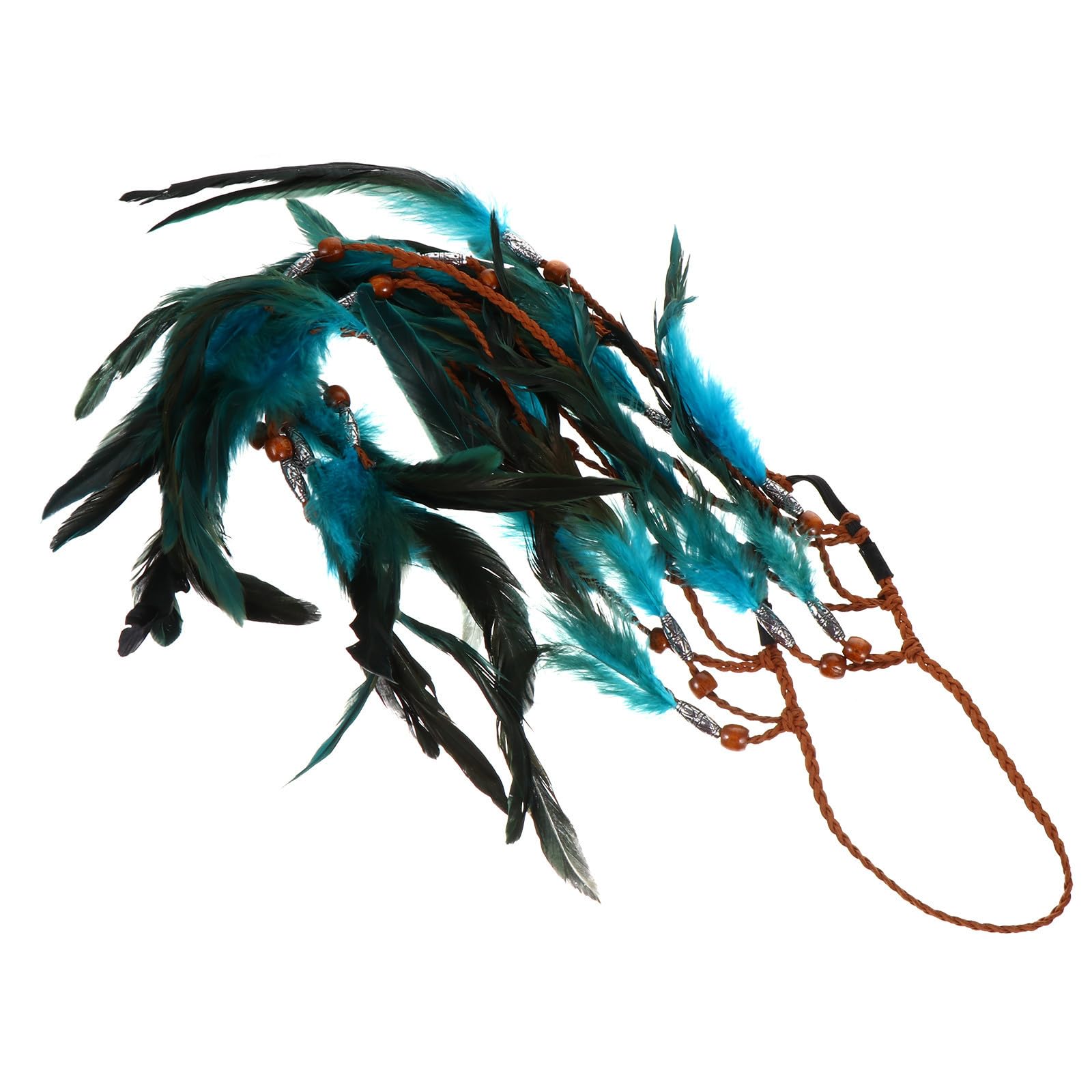 Diadema Bohemia Ligera de Azul para Mujer Tocado Tribal Festival Accesorios Cabello