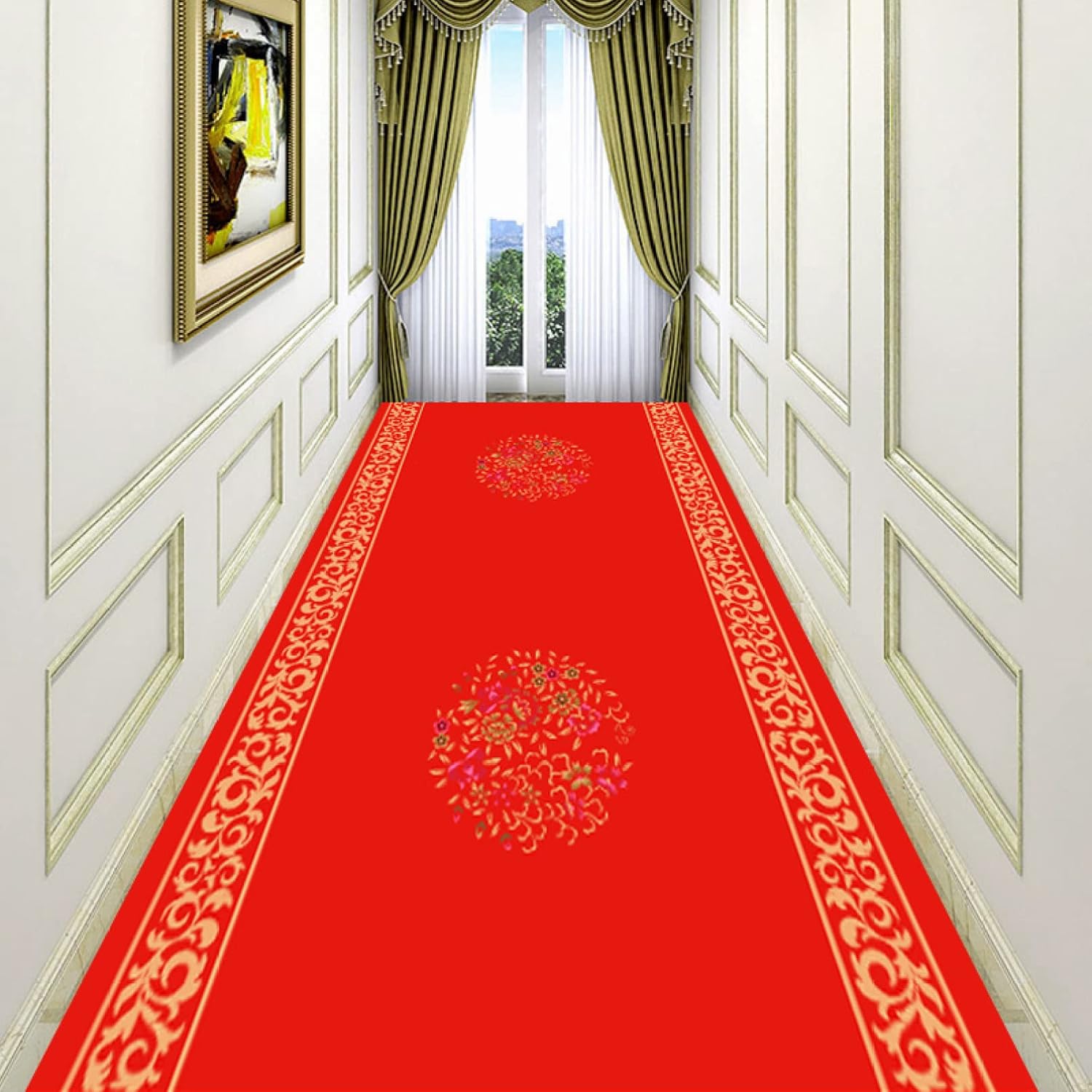 ロングマット 1 1m 廊下マット マット 家庭用 廊下 廊下敷き キズ防止 ラグ キッチン ロビー おしゃれ 階段マット 華やか 滑り止め ダイニング 柔らかい ペット用 ヨーロッパ 犬 結婚式 カラー 注文割引 会社用 カーペット ラグマット 洗える お年寄り 北欧