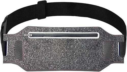 ANJ Outdoors Cinturón de dinero súper delgado resistente al agua, cinturón para correr para mujeres y hombres, cinturón de teléfono expandible para