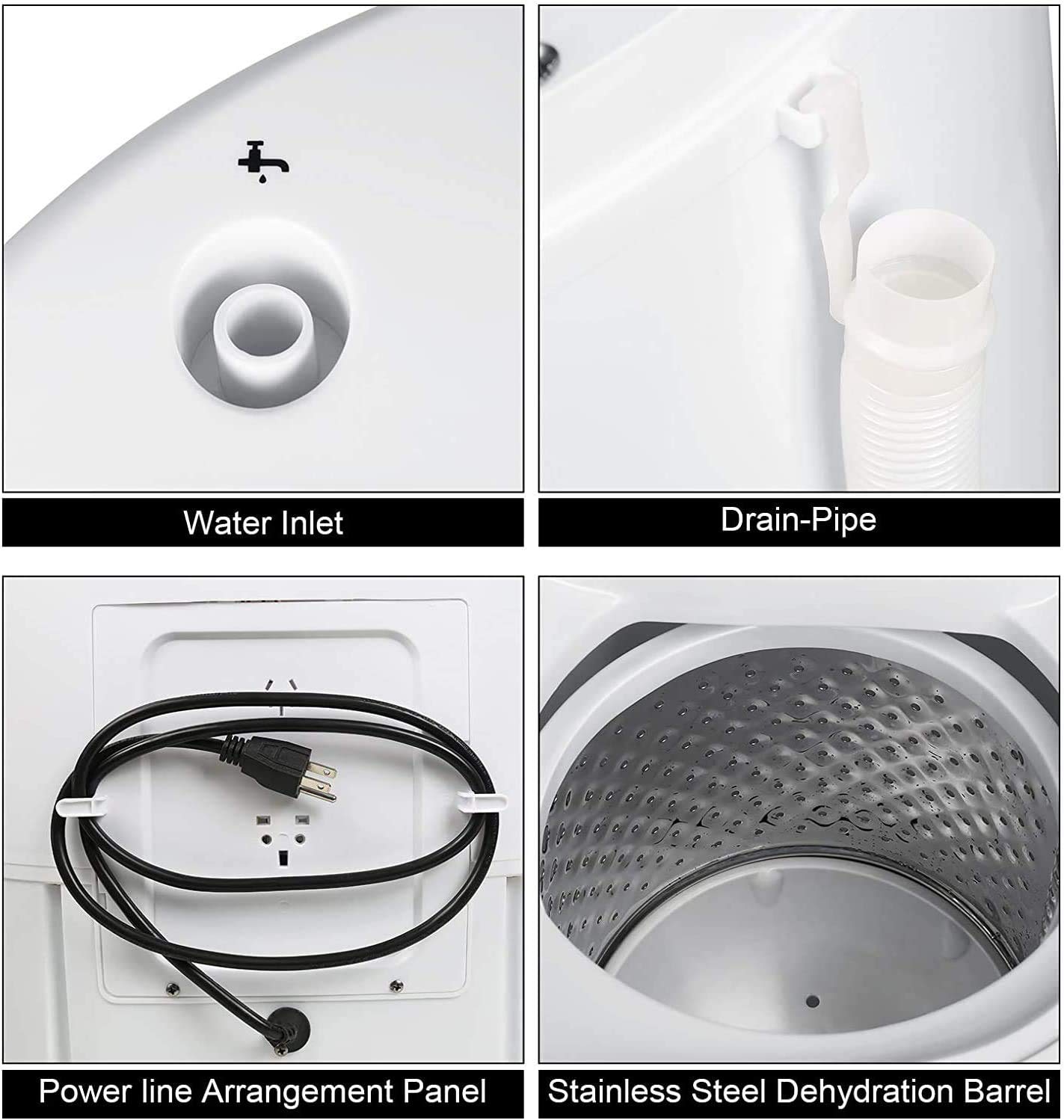 Buy Portable Twin Tub Mini Washing Machine w/Spin and Dryer Function