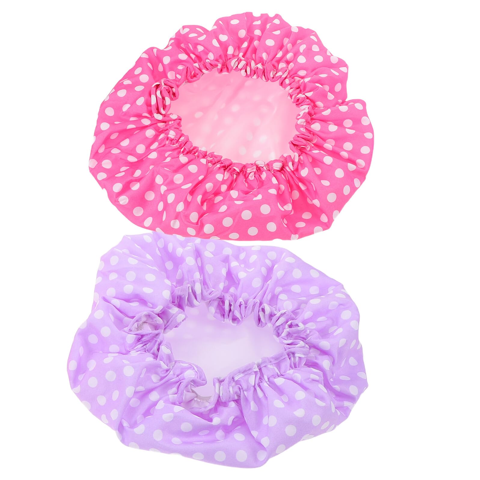 Beaupretty 2Er Pack Haar Badehaube Duschhaube Wiederverwendbar Stylisch Wasserdicht Haarschutzhaube Doppellagig Elastische Badehaube Eva Haarkappe