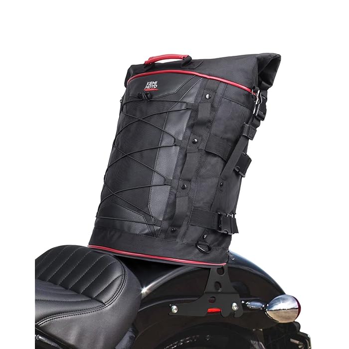 Buy KEMIMOTO Motorcycle Expandable Sissy Bar Bag Backrest Luggage Bag