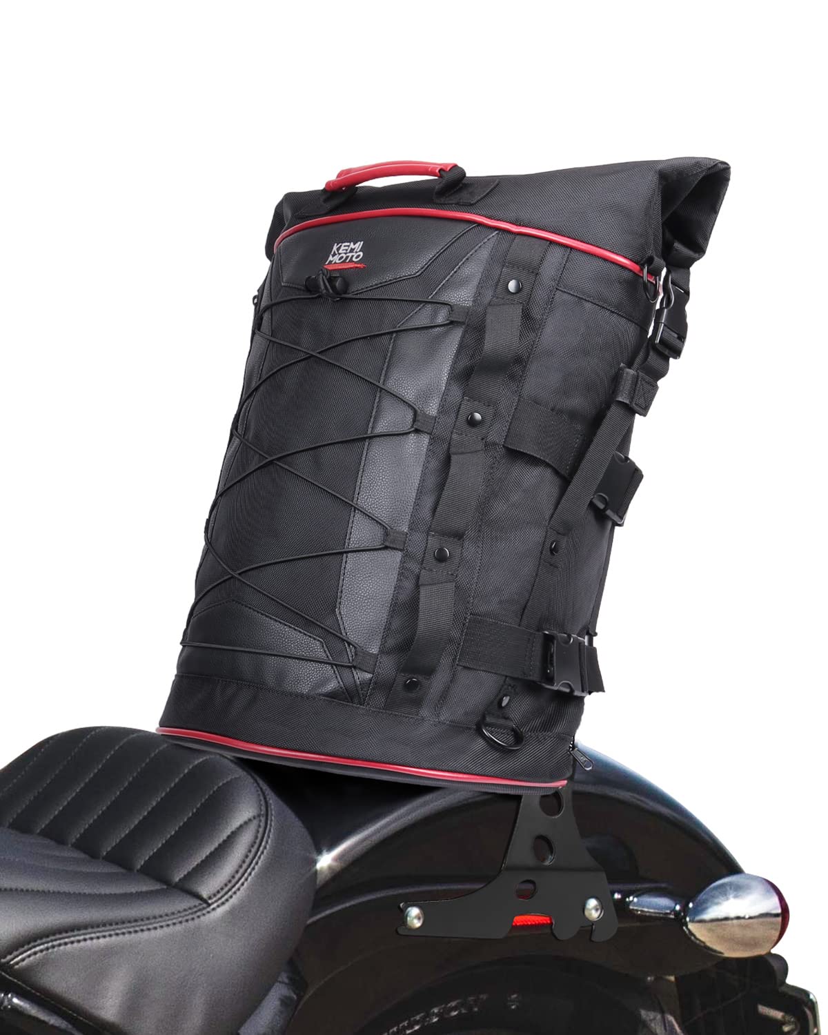Buy kemimoto Motorcycle Expandable Sissy Bar Bag Backrest Luggage Bag
