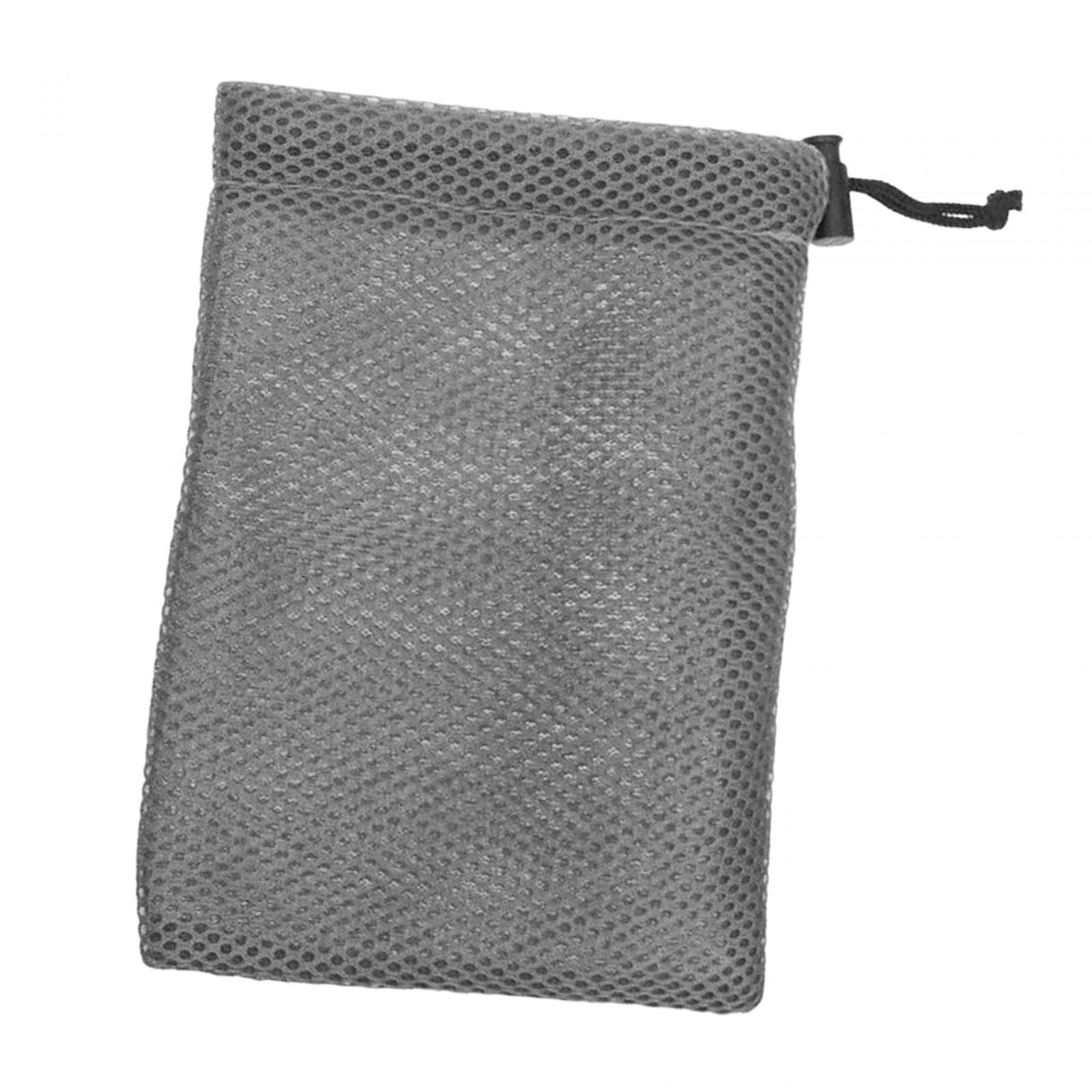 Small Mesh Drawstring Bag Durable Mesh Bag for Cosmetics Golf Balls Swimming Gray-picture-30