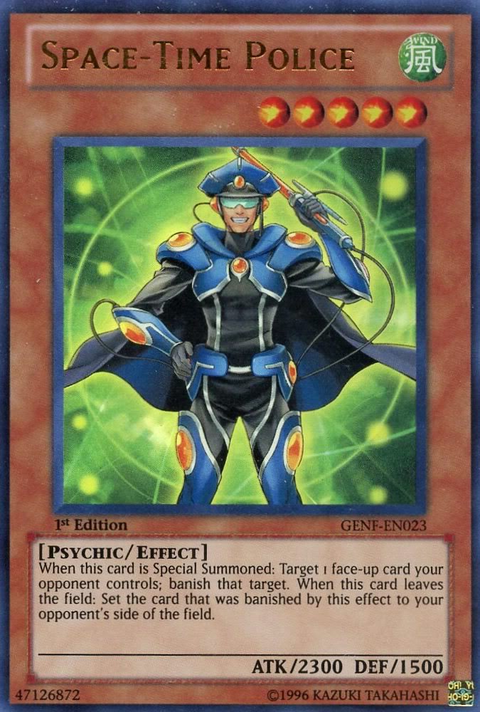 Carta Yu-Gi-Oh! Space-Time Police - GENF-EN023, Ultra Rara, 1ª Edición, Monstruo Psíquico De Viento