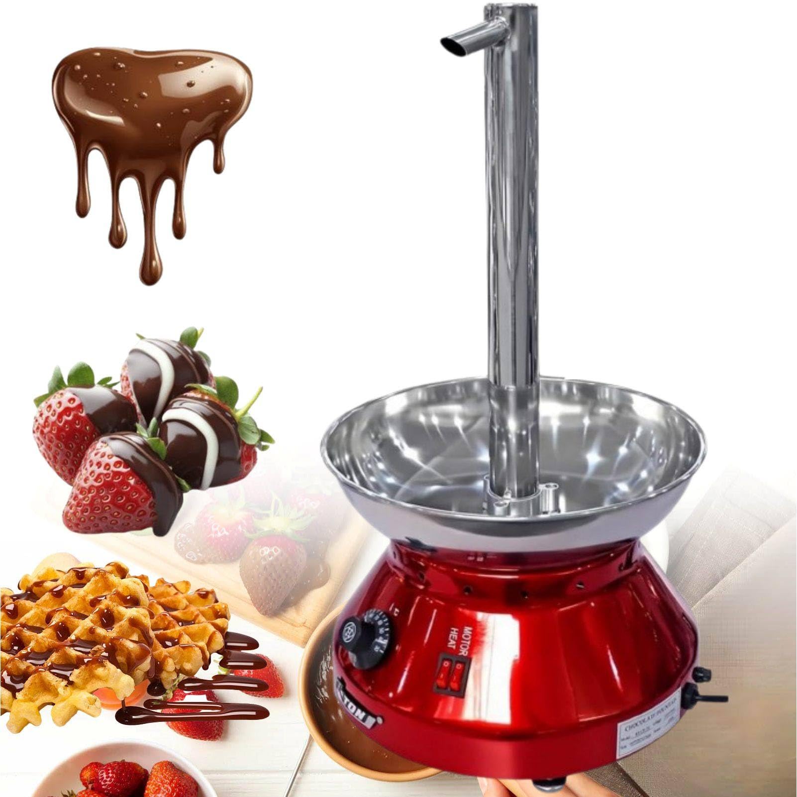 MhWrughts Chocolate Fondue Fountain Machine, Faucet Model Chocolate Waterfall Melter with Precise Flow Control, Stainless Steel Chocolate Dispenser for Home Parties & Events