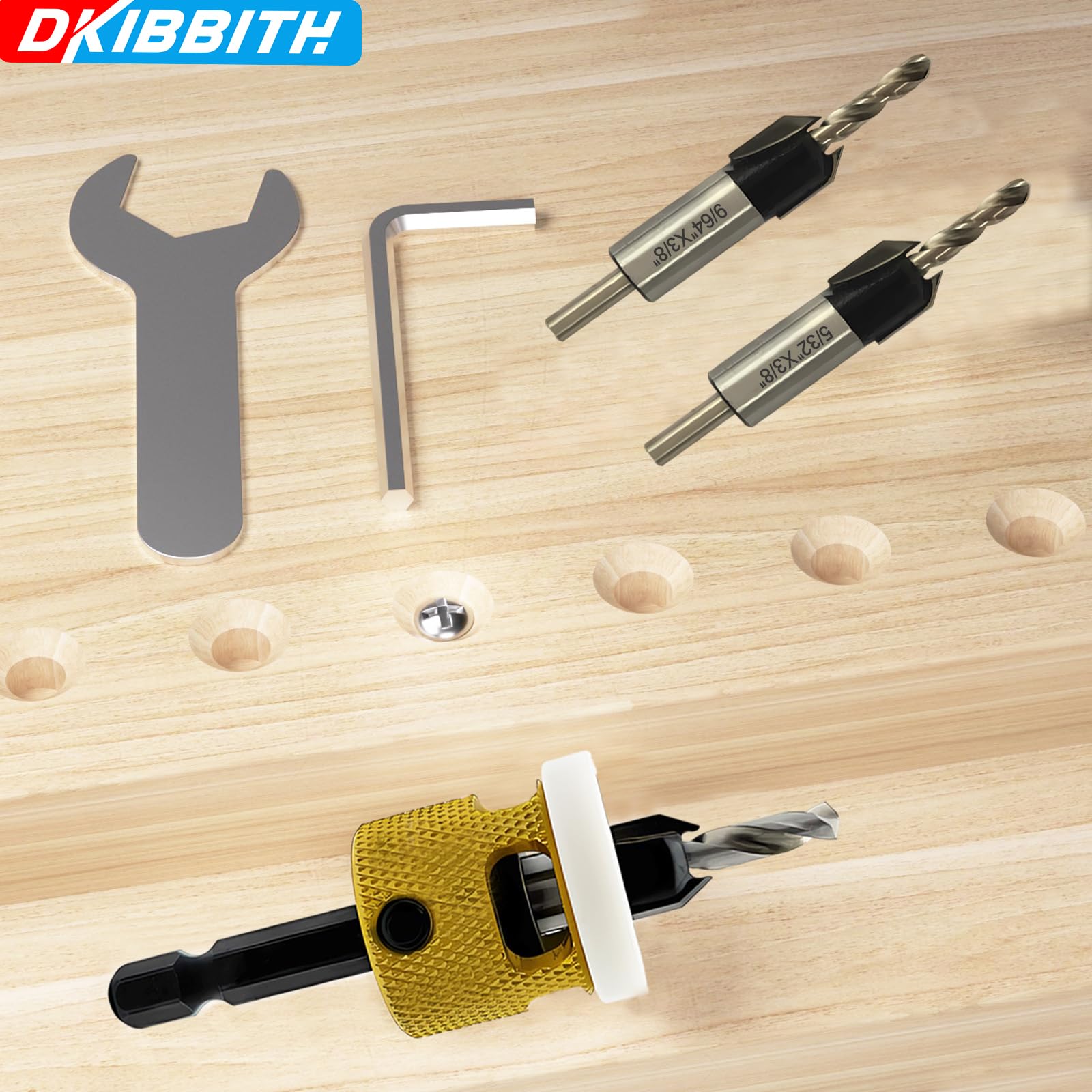 WL Fuller #5 Set - 5-Piece Countersink & Tapered Drill Bit Set ~ 10390