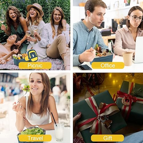 Miniatura 12 de FVW Fiambrera eléctrica 2 en 1, calentador de alimentos portátil para automóvil y hogar, a prueba de fugas, calefacción para almuerzo, microondas