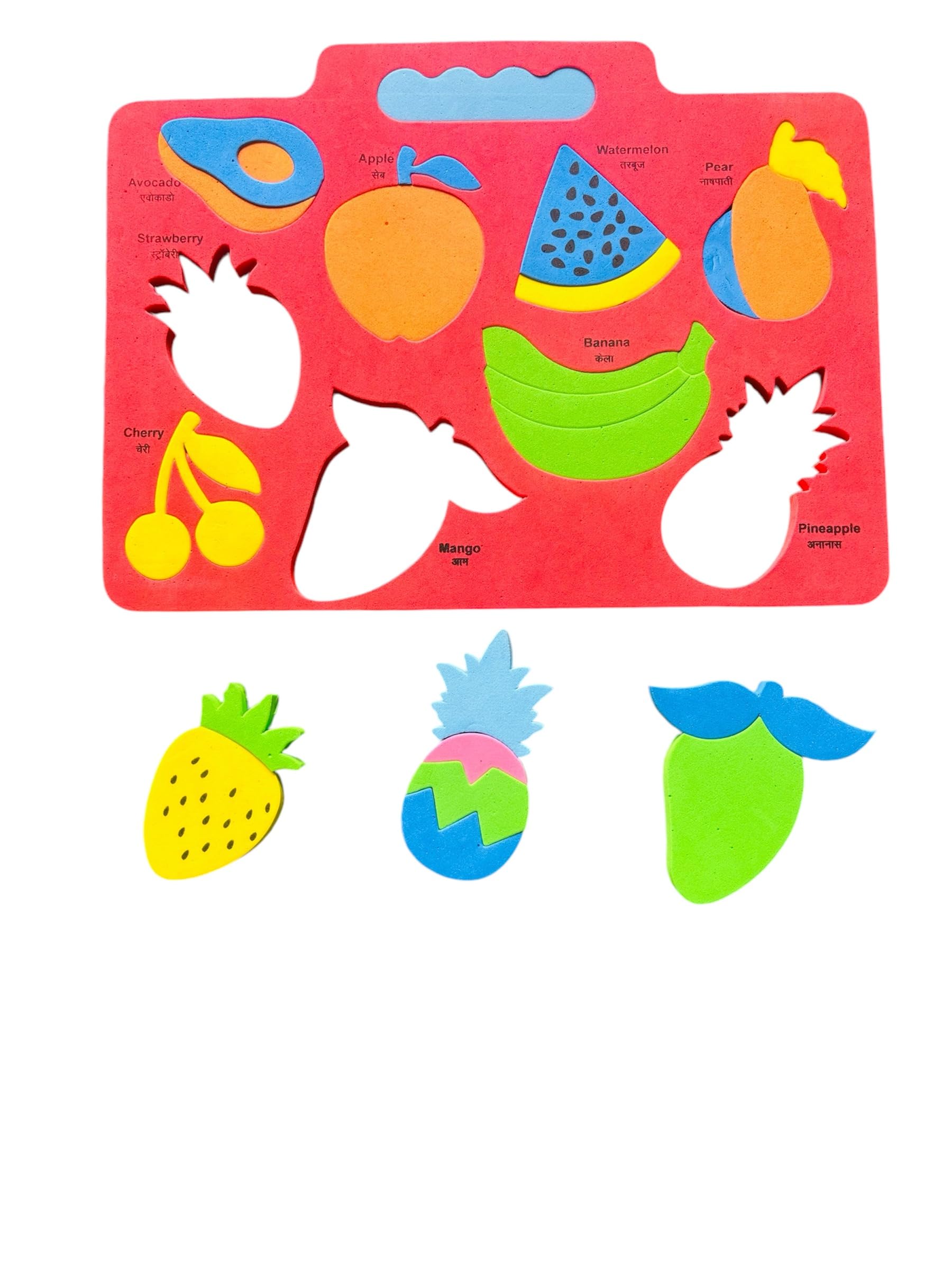 TJIKKO Educational and Engaging Eva Puzzle mat Designed for Kids. 10 mm Thick (Fruits)