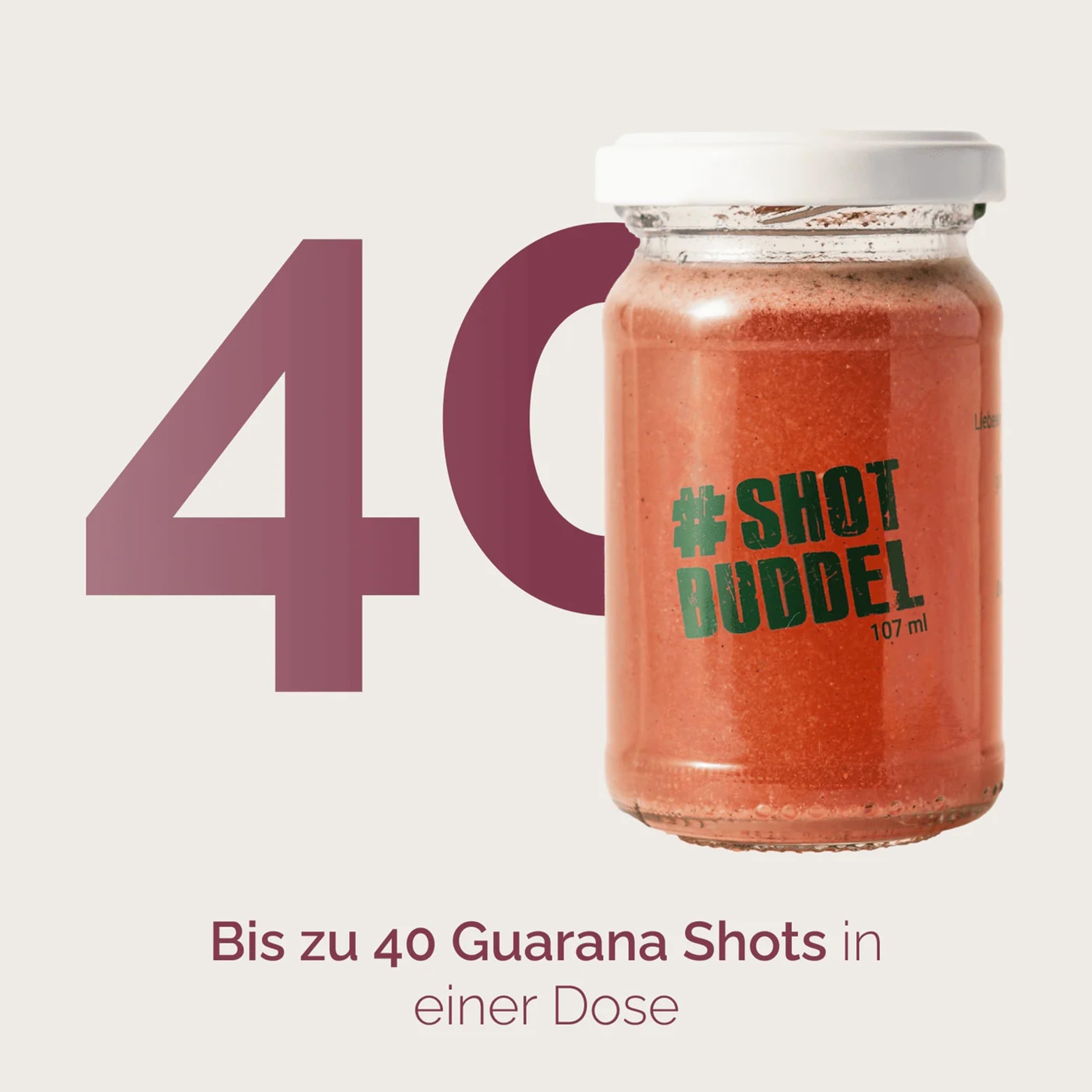 Hansegrün - 2x Bio Guarana Shots (80 Stk.) - Veganes Superfood-Pulver als Energy Drink Alternative - für bis zu 6h natürlich anhaltende Power - 100% echte Zutaten zur täglichen Zubereitung