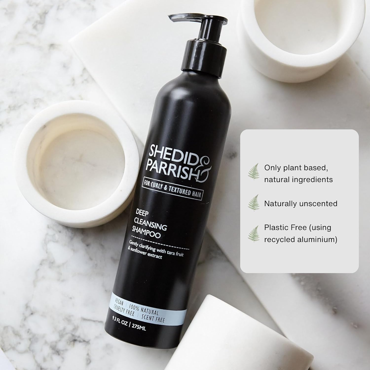 Shedid & Parrish Deep Cleansing Shampoo | 100% Natural | Shampoo for curly, coily, wavy & textured hair (9.3 Fl Oz)