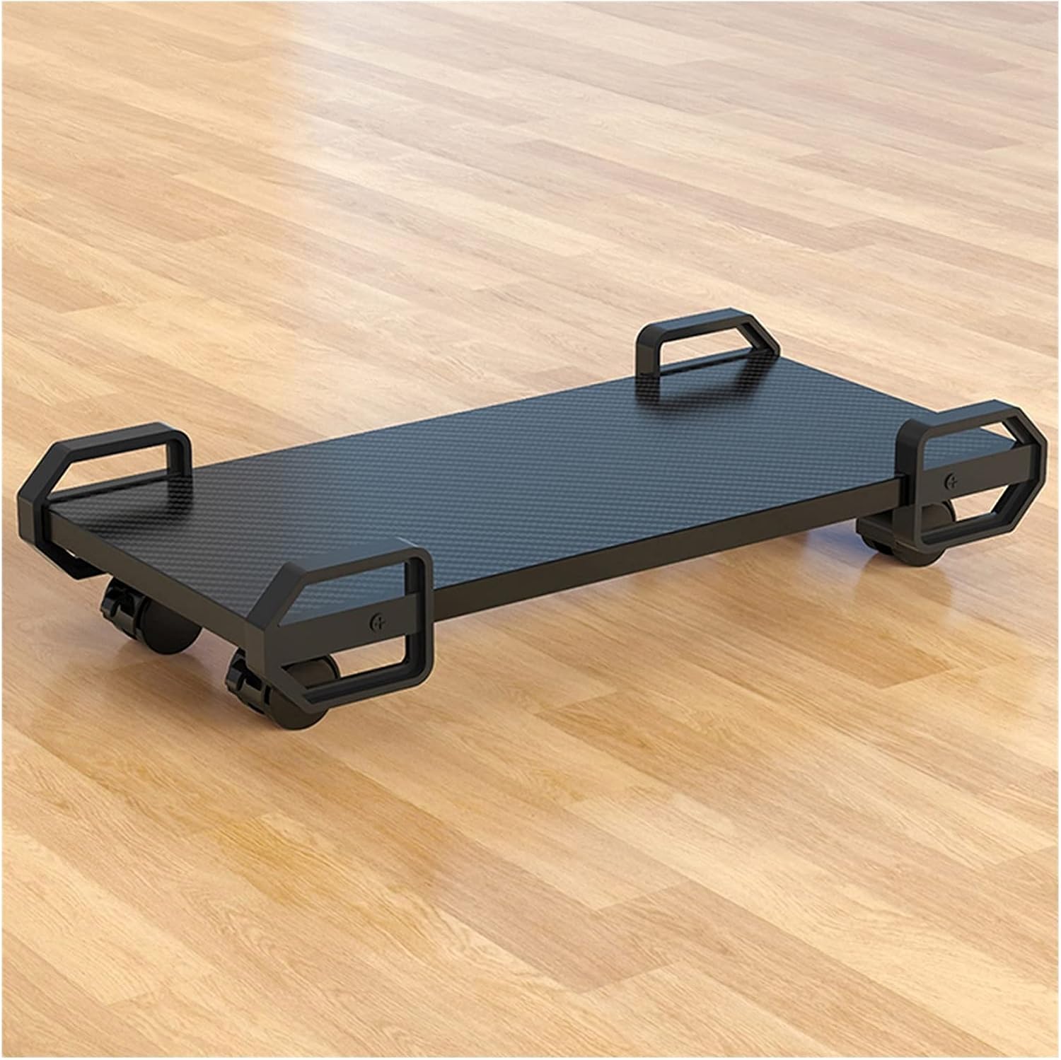 CPU Stand PC Host Bracket CPU Heat Sink Bracket, Roller Bracket with 4 Casters, 2 Sizes to Choose from, Simple and Stylish（Black） Computer Tower Stand (Size : M) ()